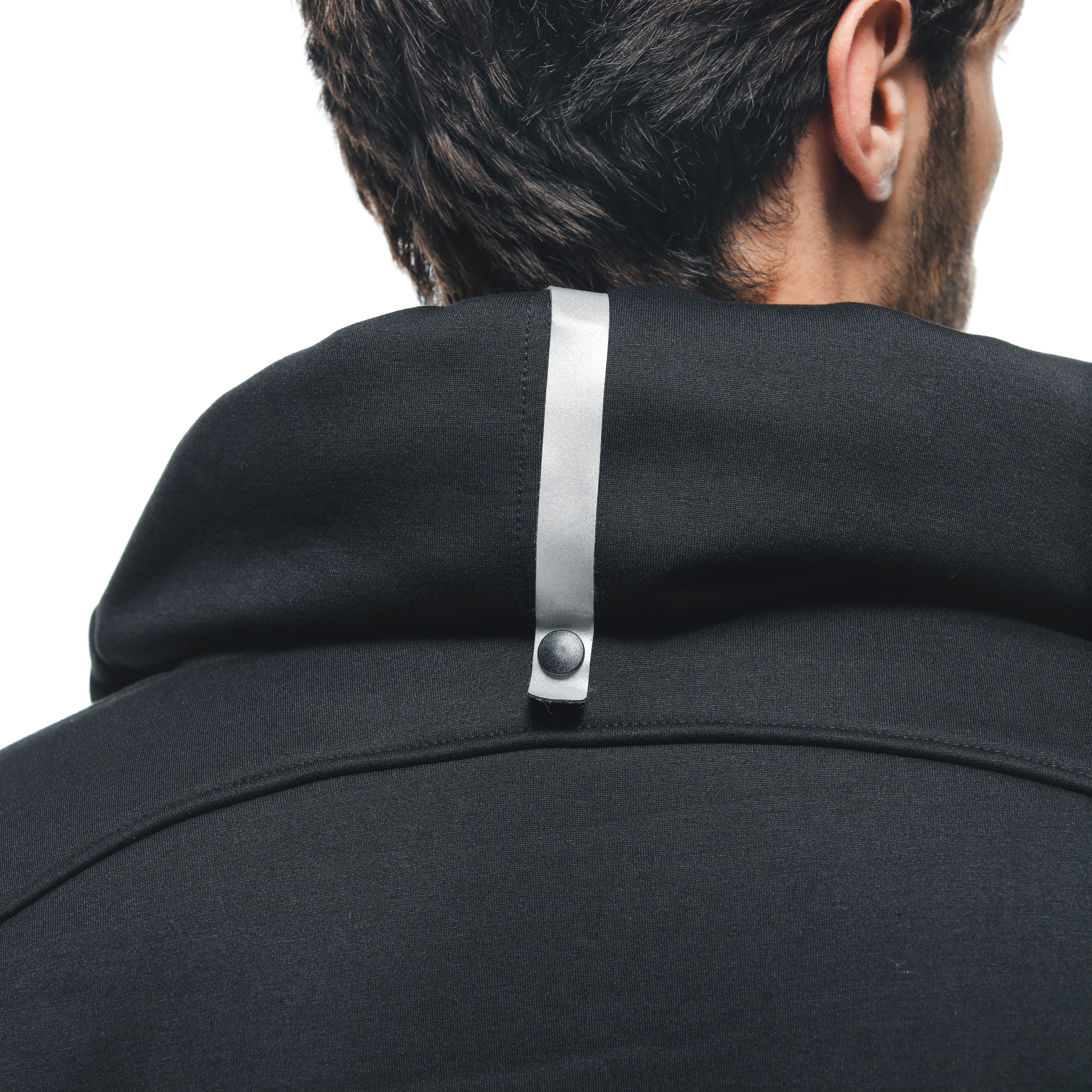 DAEMON-X SAFETY HOODIE - MEN'S MOTORCYCLE SAFETY HOODIE - BLACK/BLACK/WHITE - 10
