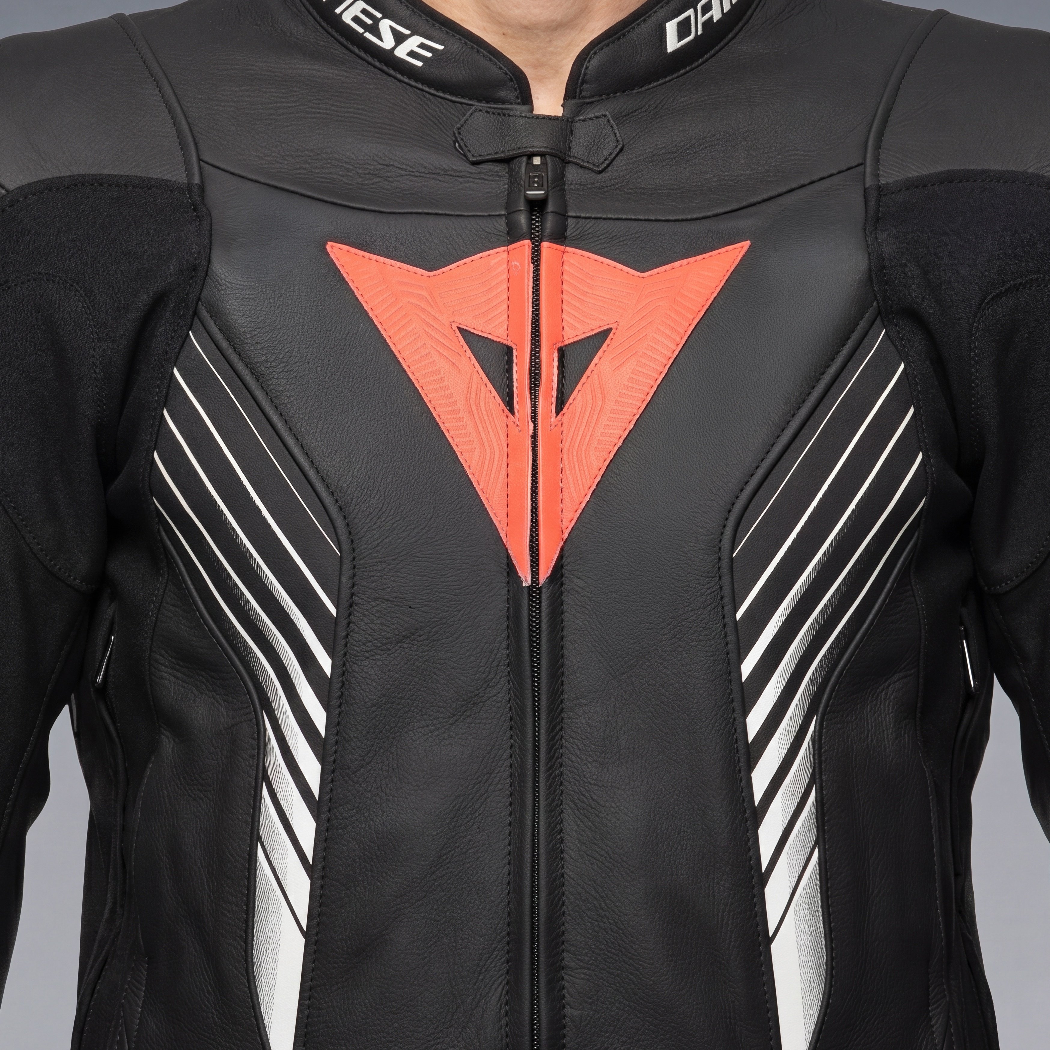 SUPER SPEED 5 LEATHER JACKET - BLACK/BLUE/FLUO RED - 5