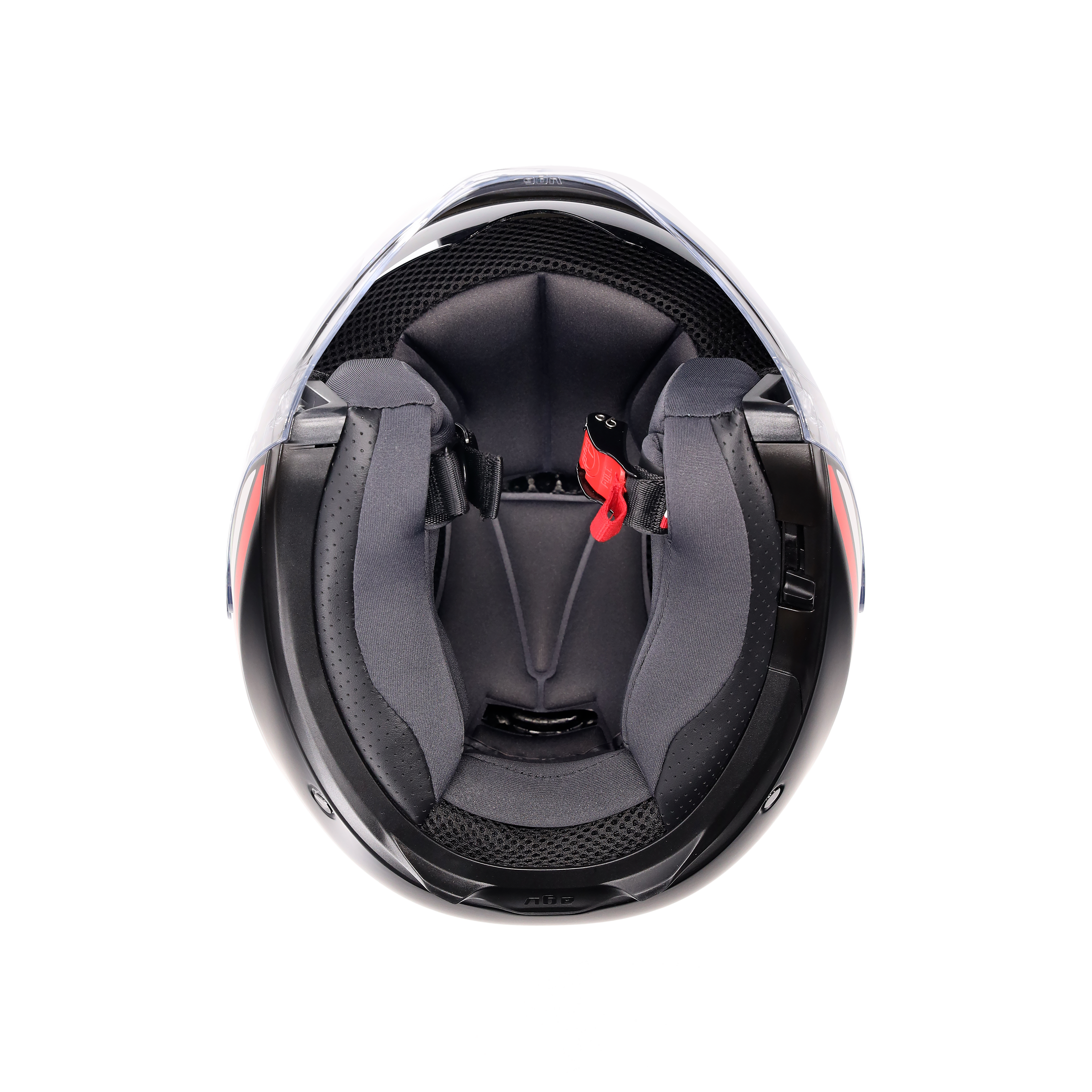 IRIDES BOLOGNA MATT BLACK/TRICOLORE - MOTORBIKE OPEN FACE HELMET E2206 -  - 8