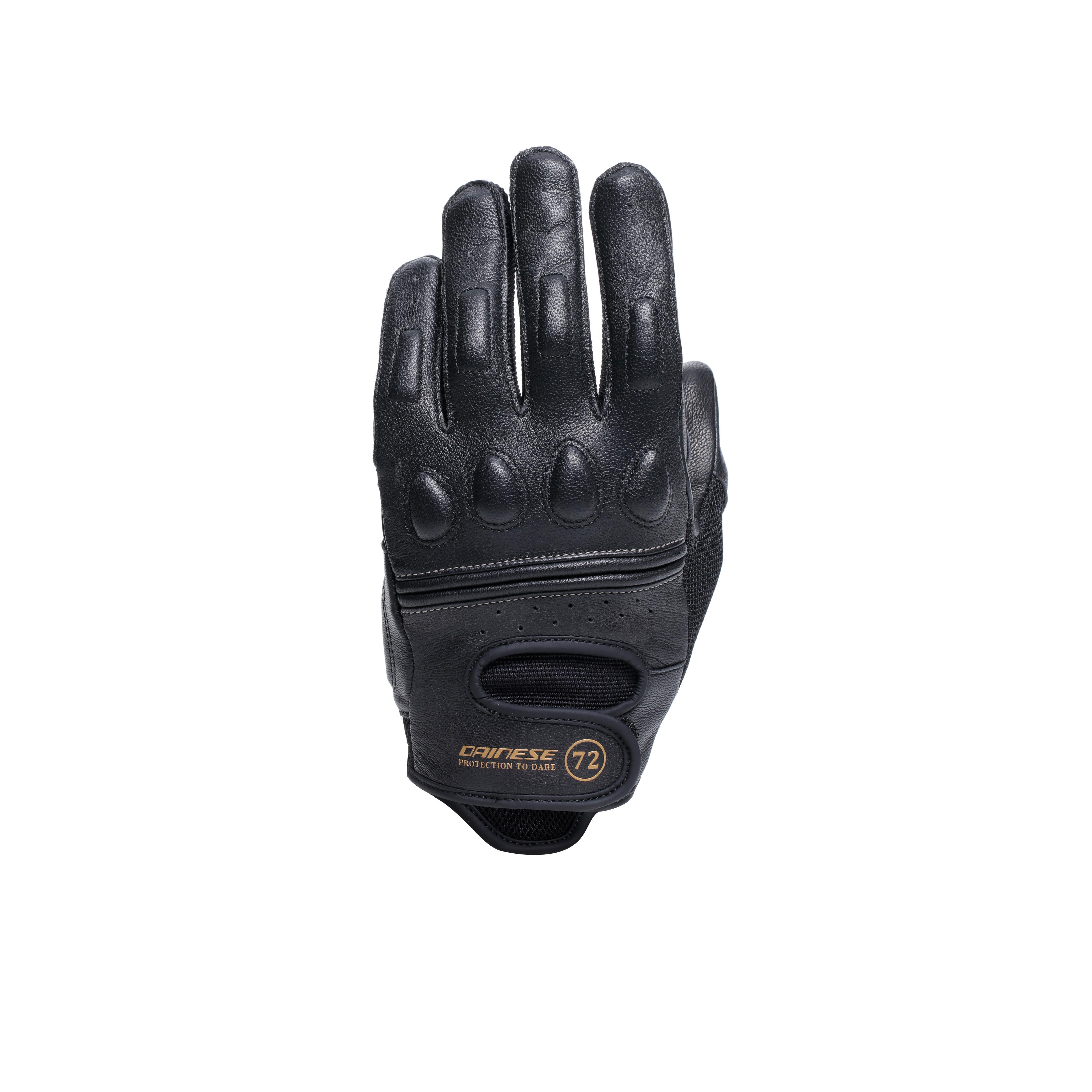 BLACKJACK 2 - GANTS MOTO &Eacute;T&Eacute; VINTAGE FEMME - BLACK/BLACK - 1