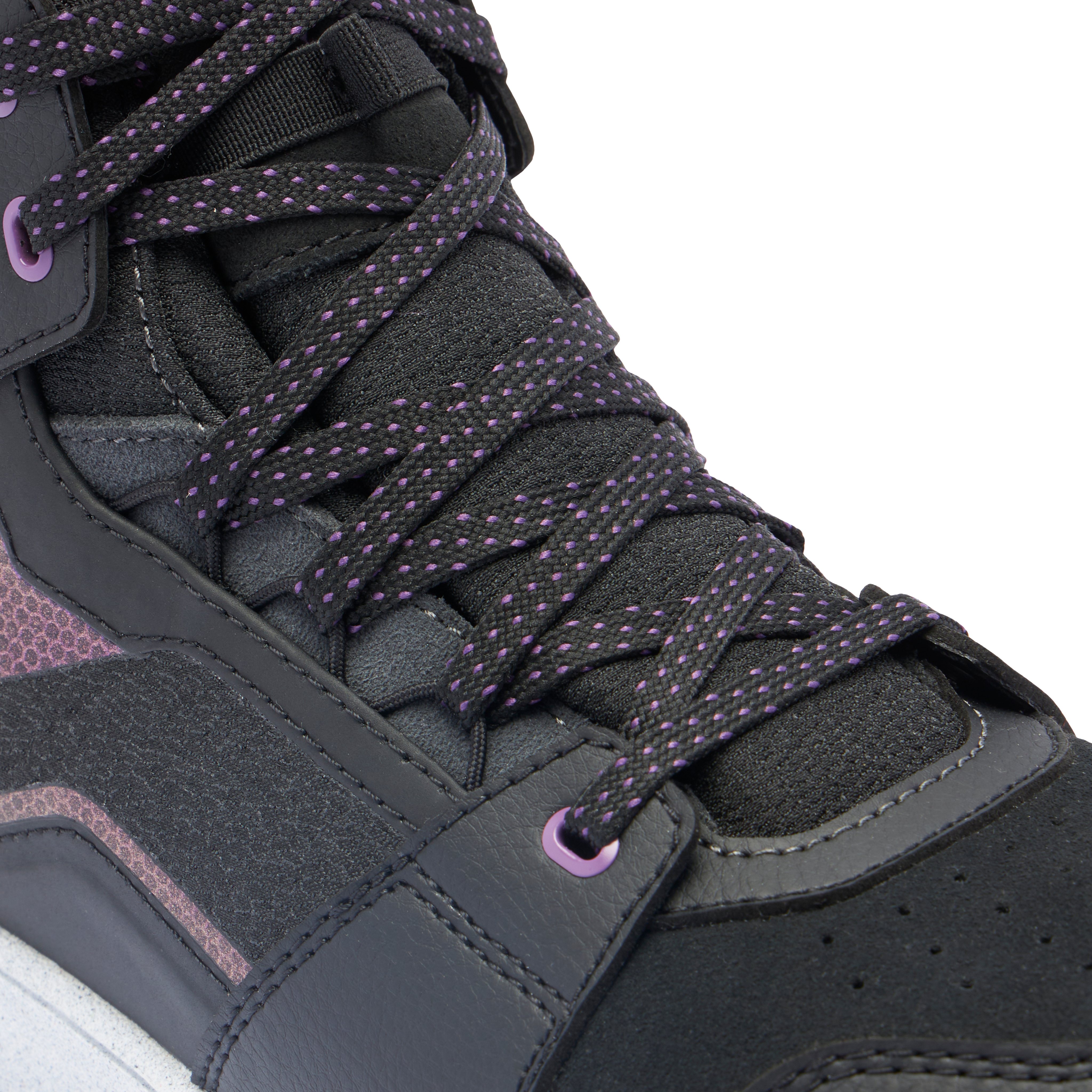SUBURB D-WP - SCARPE MOTO IMPERMEABILI DONNA - BLACK/WHITE/METAL PURPLE - 5