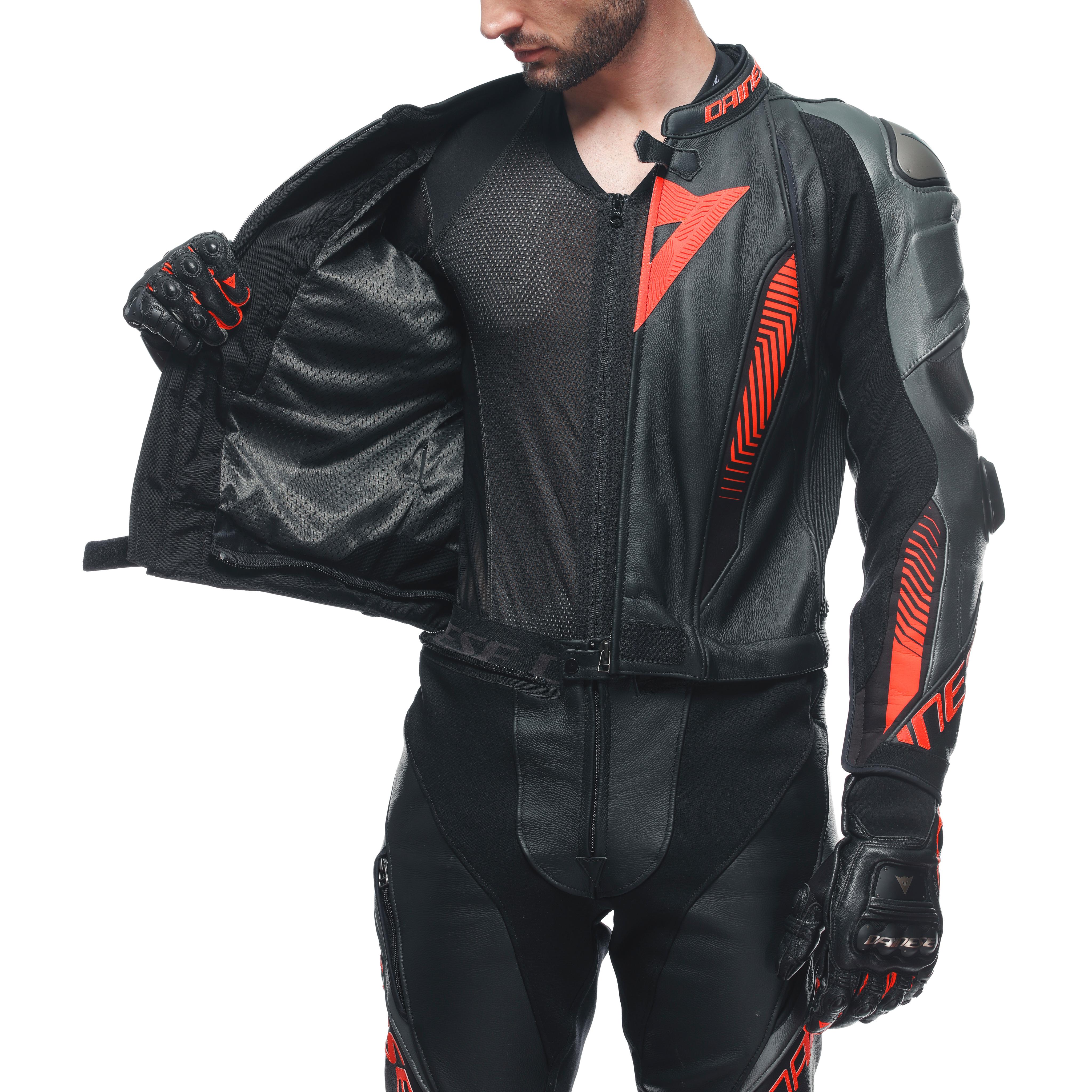 LAGUNA SECA 5 - MEN'S 2-PIECE MOTORCYCLE LEATHER SUIT | BLACK