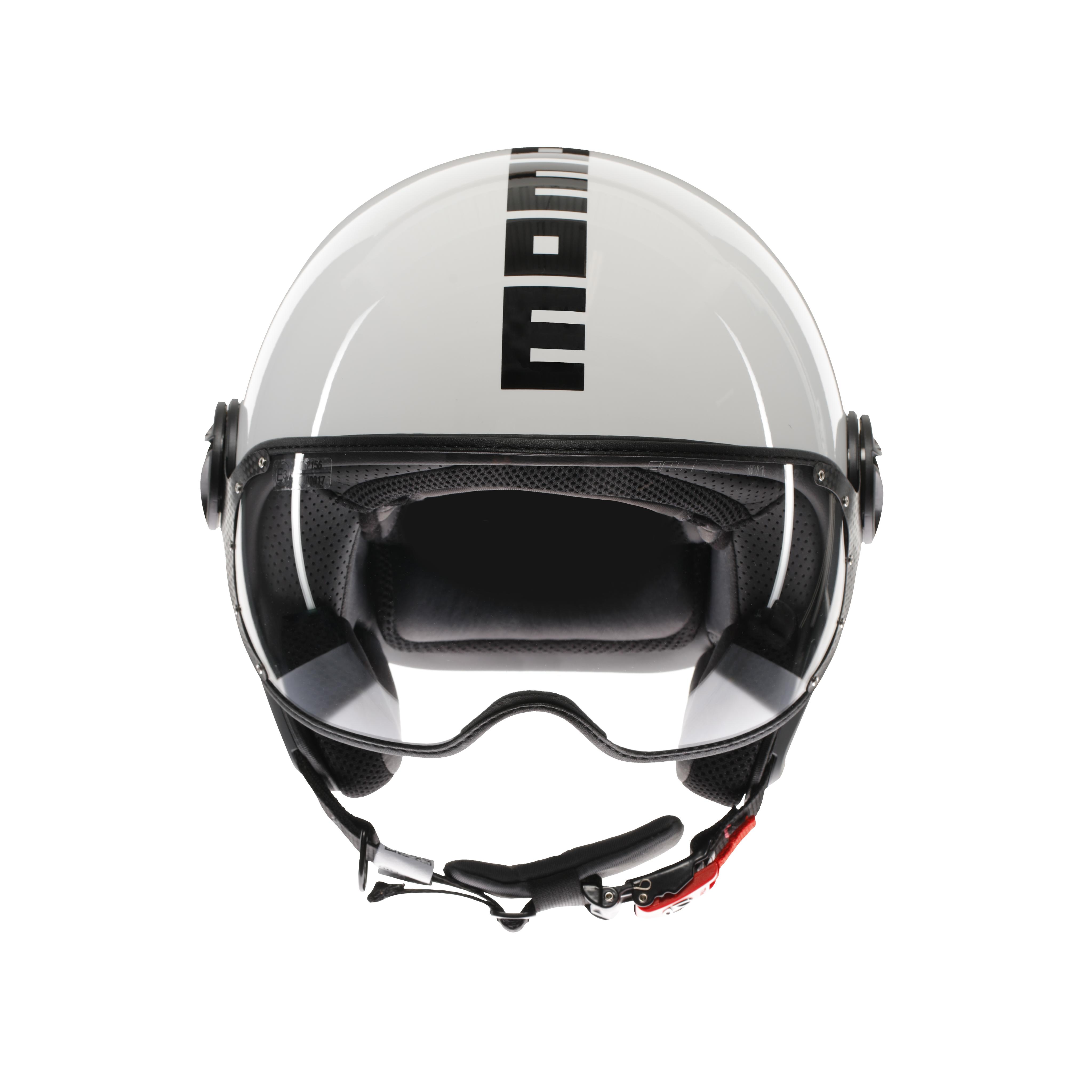 MOMODESIGN FGTR CLASSIC WEISS / SCHWARZ - JET-HELM MIT VISIER E2206 -  - 2