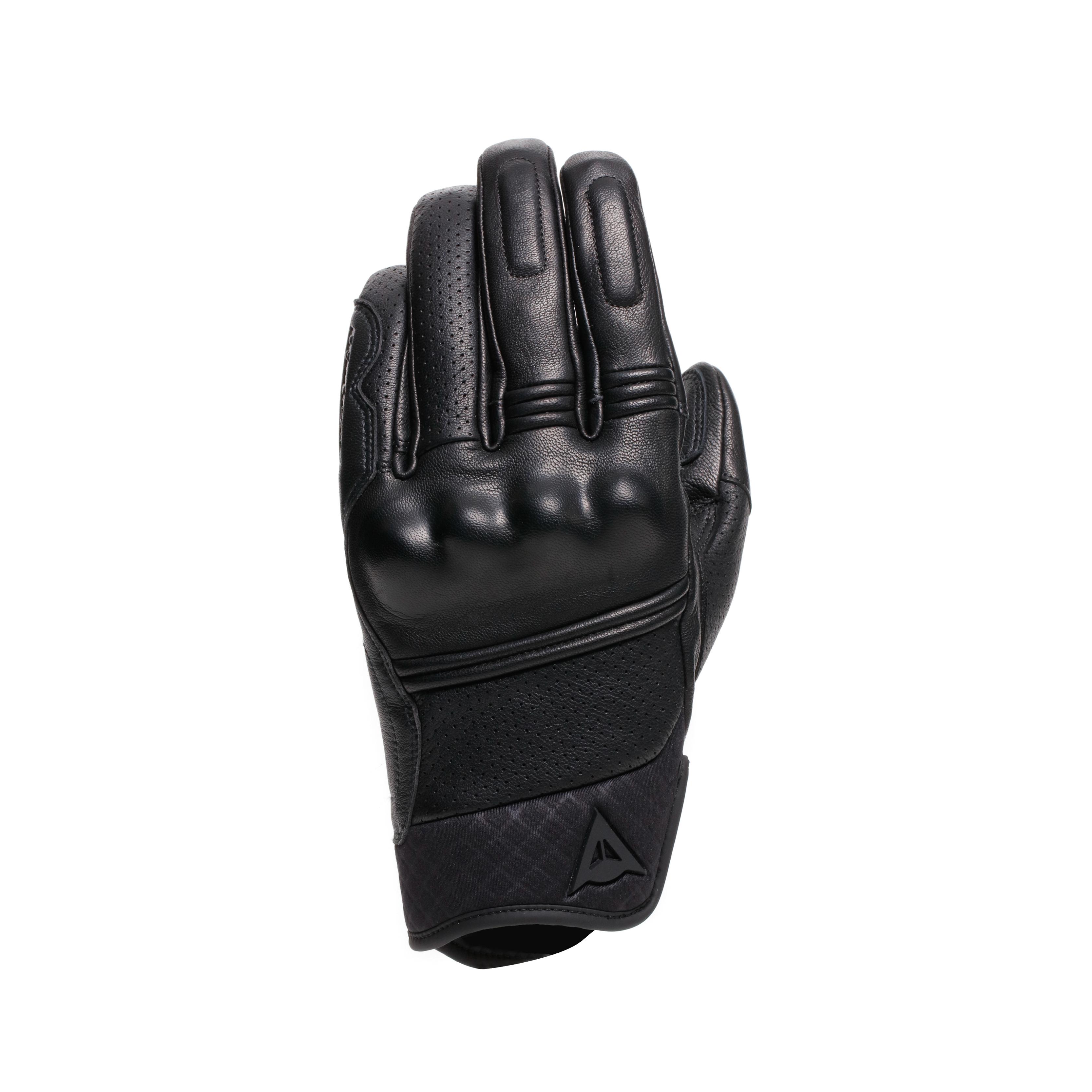 FOLGOR - SUMMER LEATHER MOTORCYCLE GLOVES - BLACK/BLACK - 1