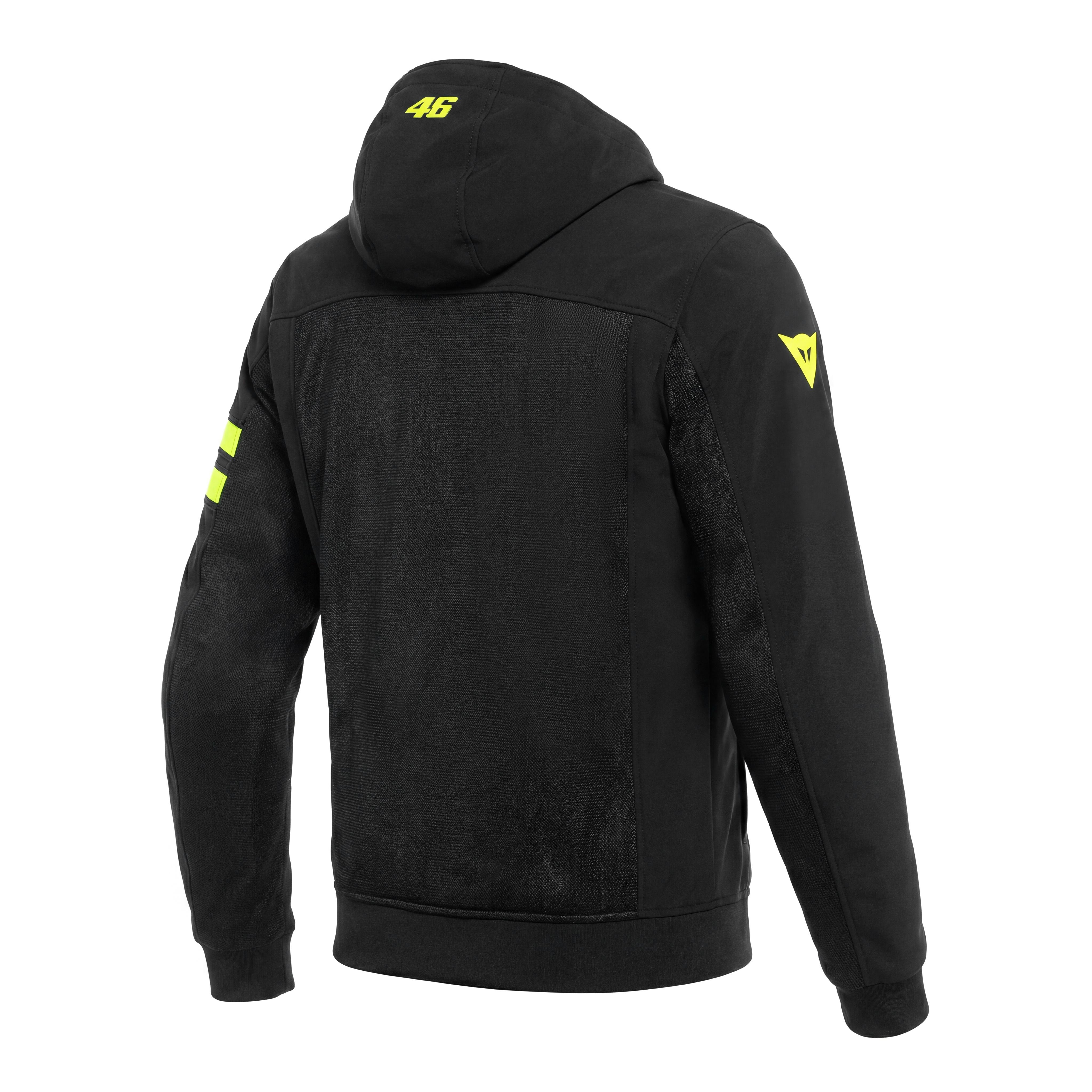 VINTEDGE AIR TEX VR46 - MEN'S SUMMER MESH MOTORCYCLE JACKET - BLACK/YELLOW-FLUO - 2