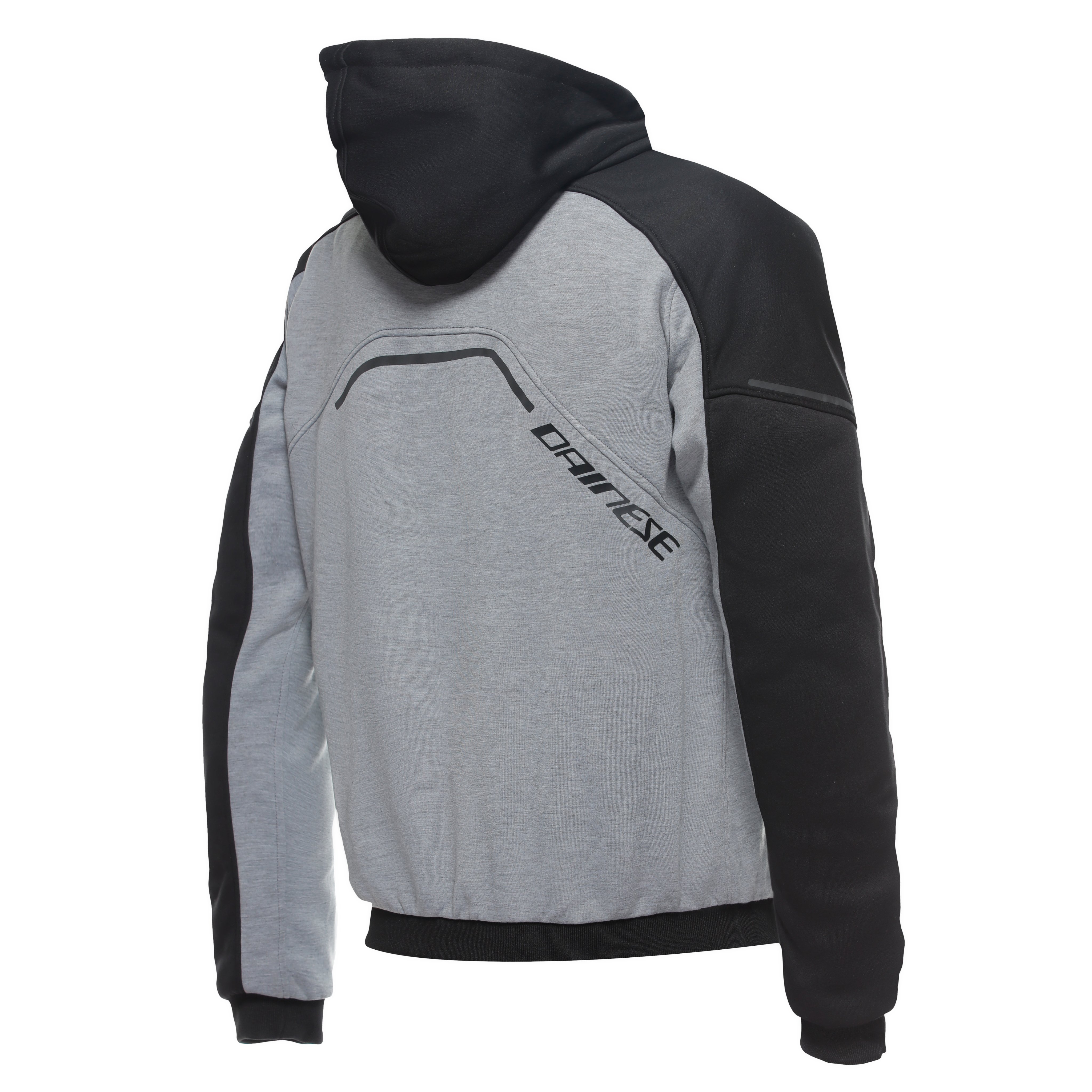 DAEMON-X SAFETY HOODIE - GIACCA MOTO IN TESSUTO UOMO - MELANGE-GRAY/BLACK/RED-FLUO - 2