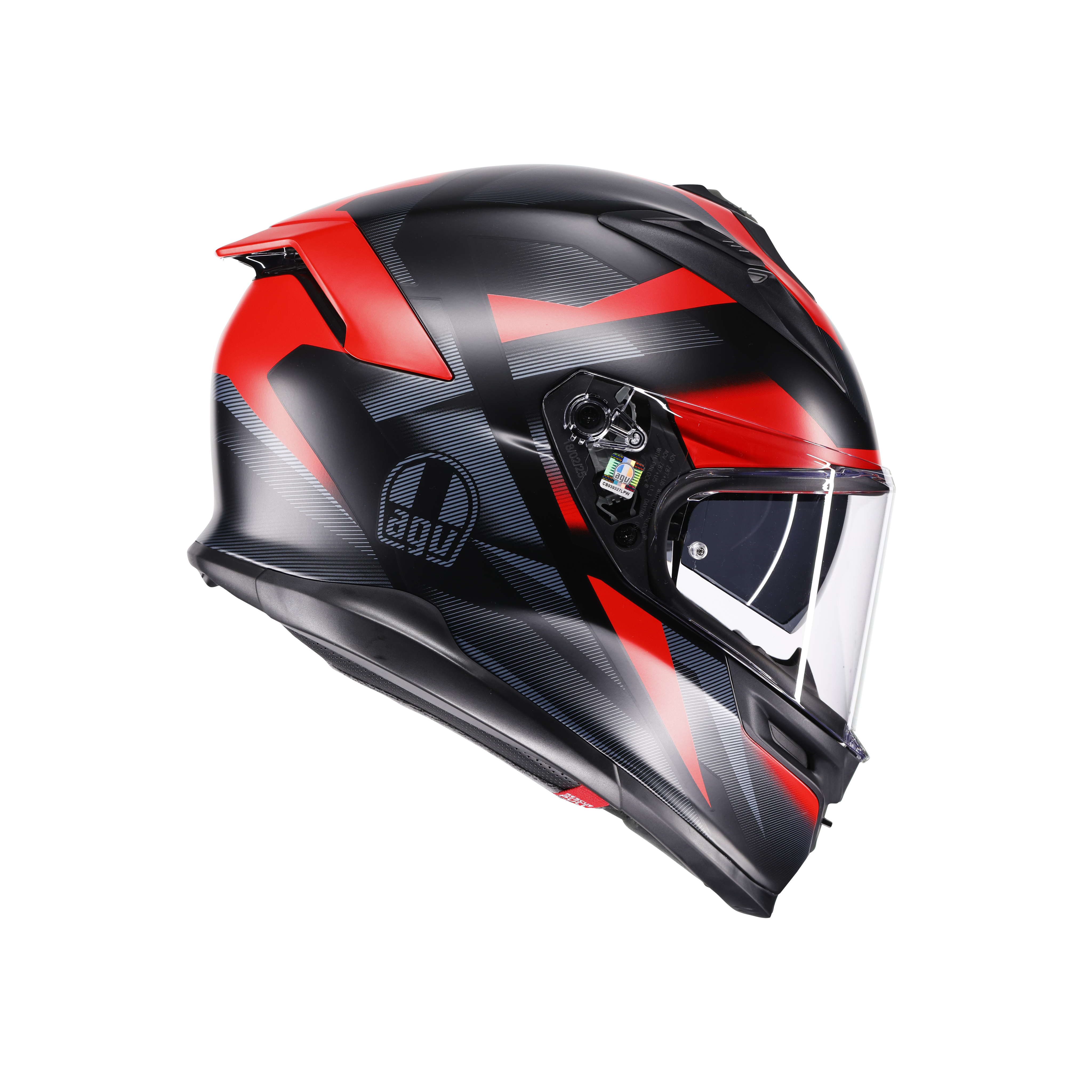 K7 MPLK GLIMPSE MATT BLACK/RED - MOTORBIKE FULL FACE HELMET DOT (E2206) -  - 8
