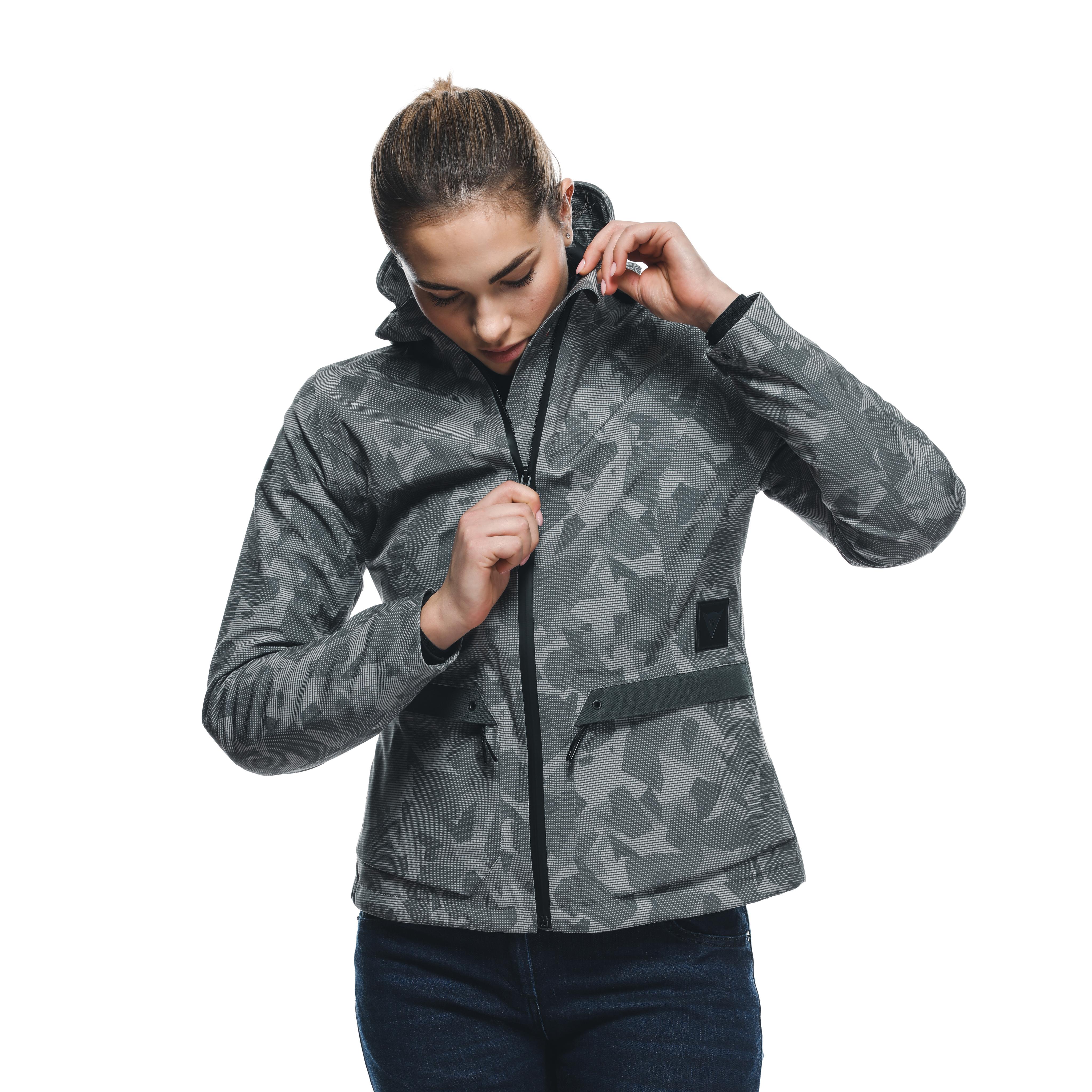CENTRALE ABS&Oslash;LUTESHELL&trade; PRO - WOMEN'S WATERPROOF MOTORCYCLE JACKET - LONDON FOG CAMO DOTS - 5