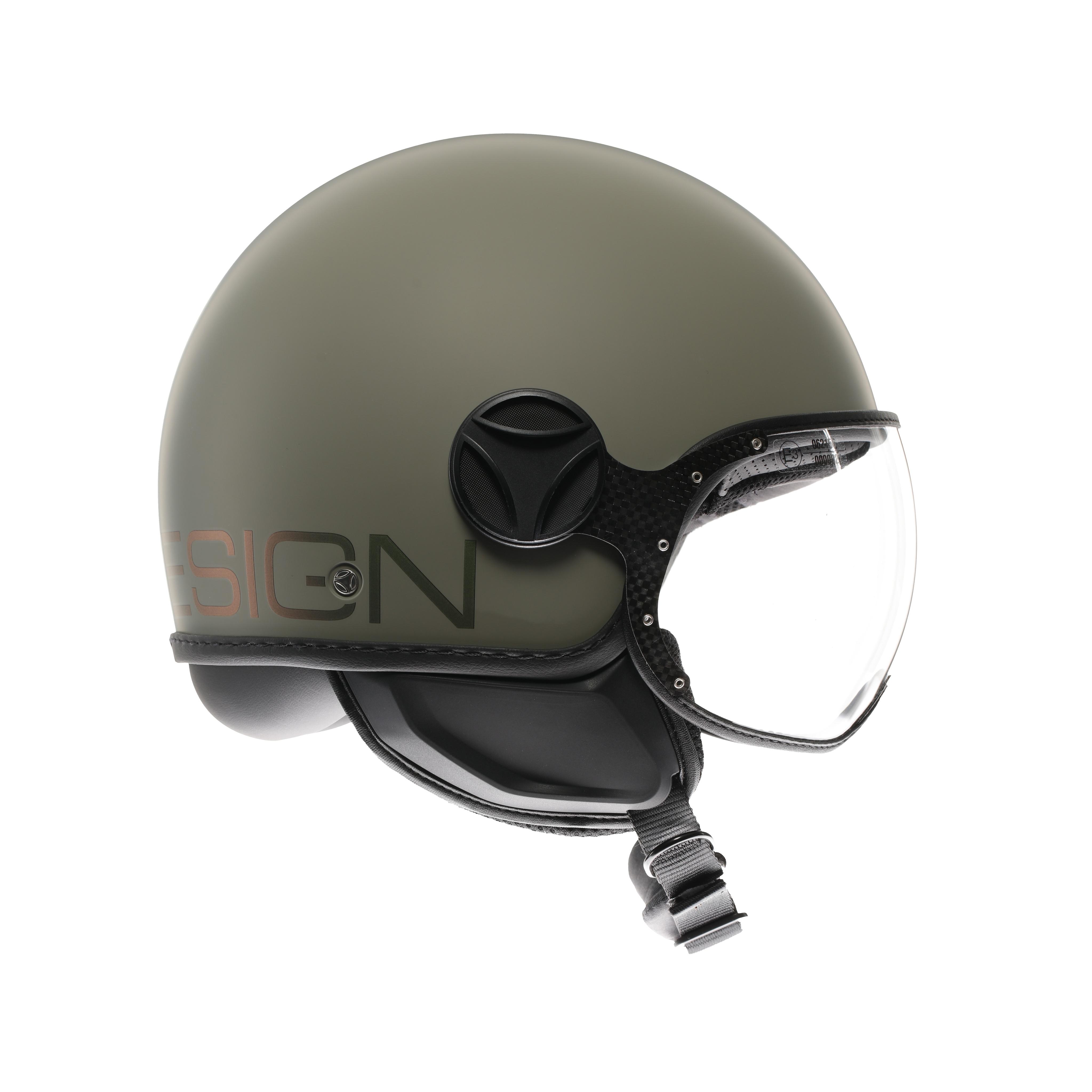MOMODESIGN FGTR CLASSIC FLIP MATT GR&Uuml;N / BRONZE - JET-HELM MIT VISIER E2206 -  - 3