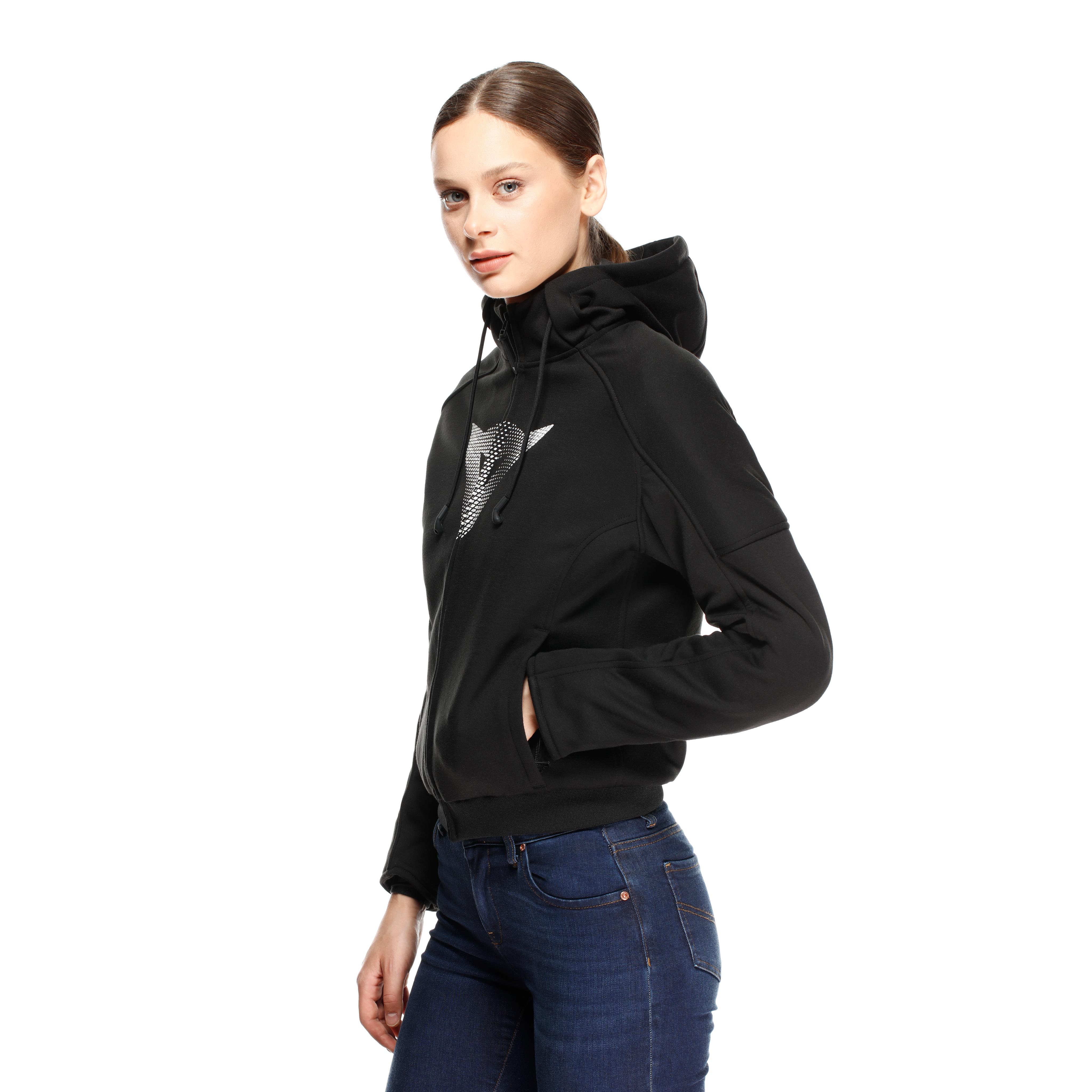 DAEMON-X - SWEAT &Agrave; CAPUCHE DE MOTO AVEC PROTECTIONS FEMME - BLACK - 3