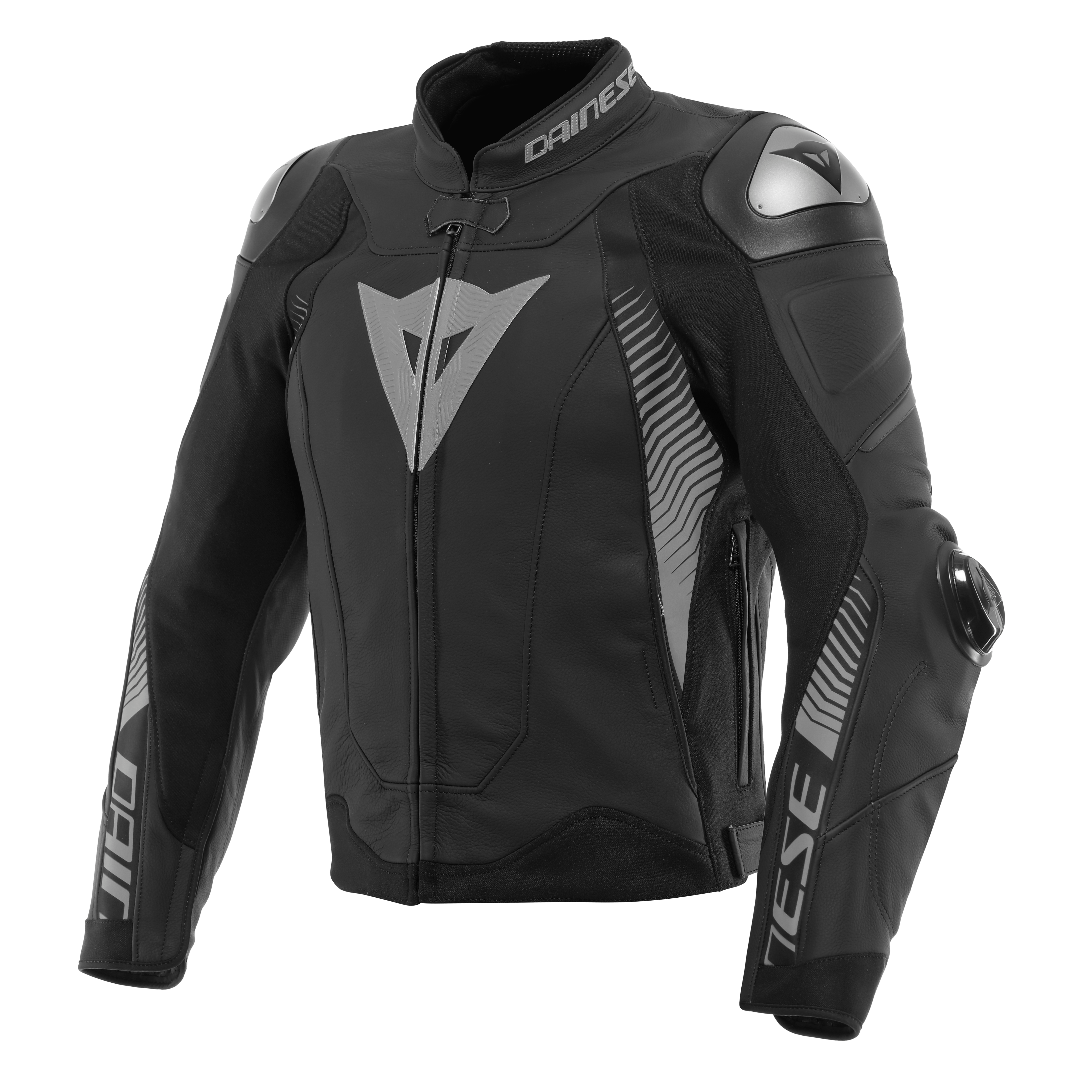 SUPER SPEED 4 - MEN'S MOTORCYCLE LEATHER JACKET - BLACK-MATT/CHARCOAL-GRAY - 1