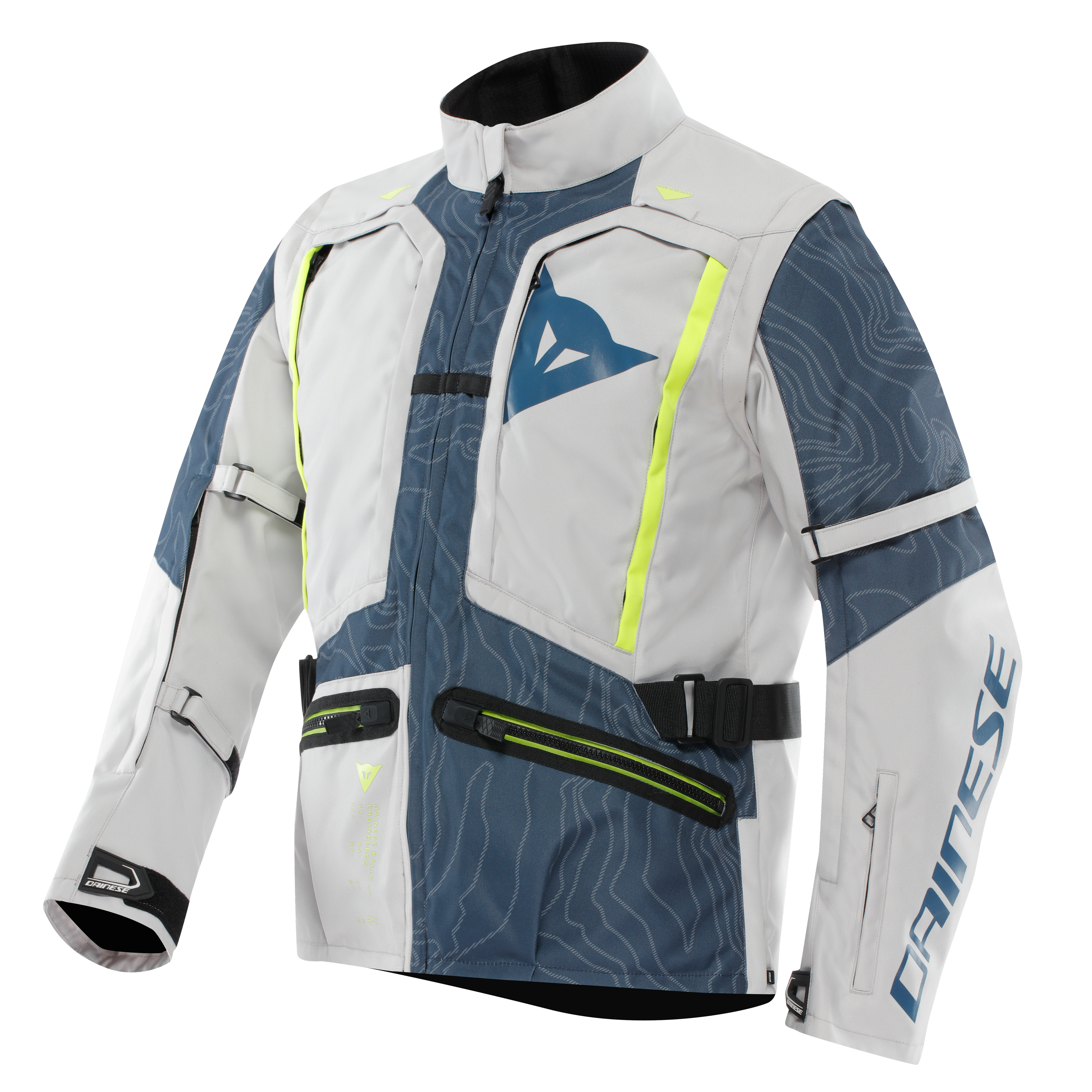 STERRATO - MEN TEXTILE OFF-ROAD MOTORCYCLE JACKET - GLACIER GRAY/BLUE - 1