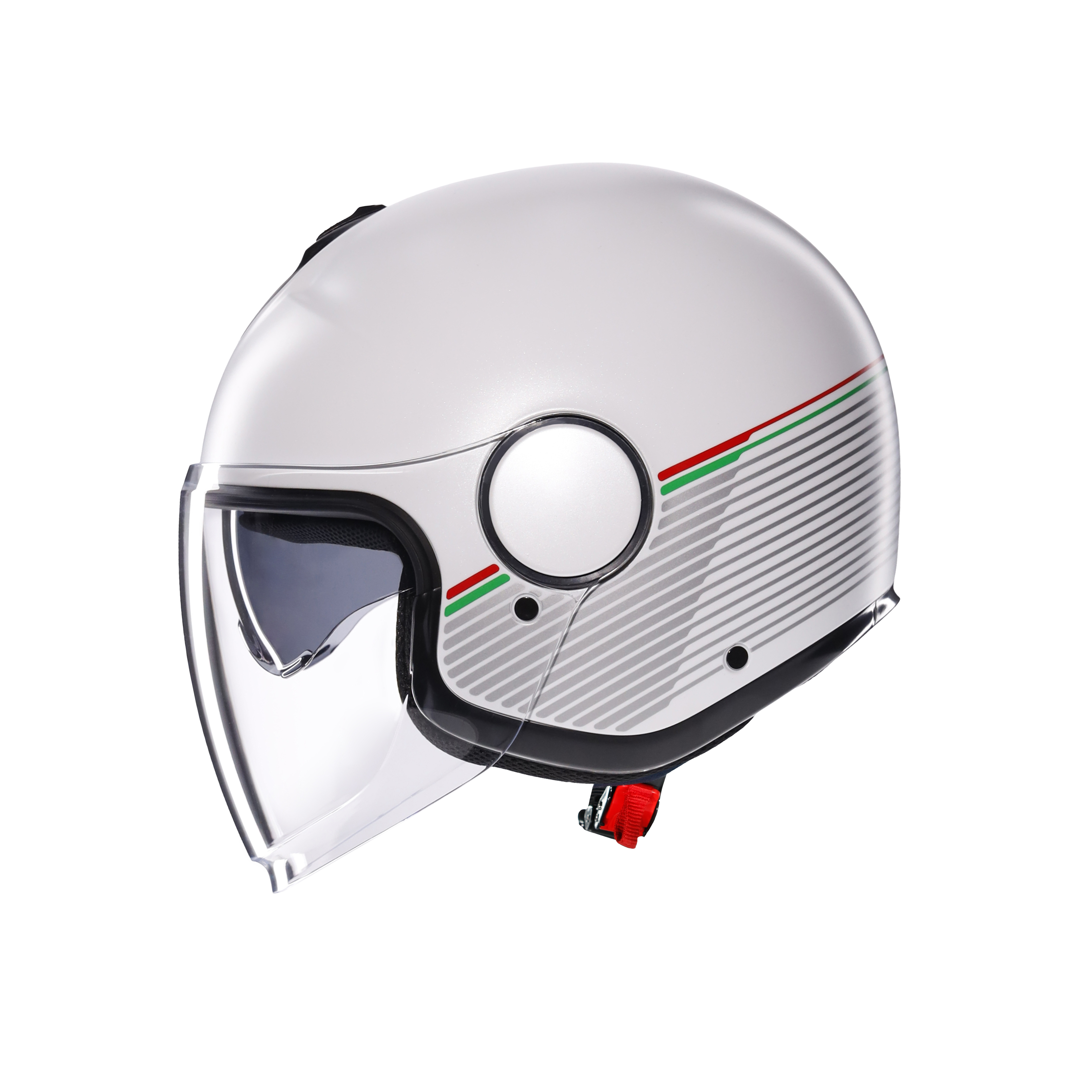 ETERES CAPOLIVERI MATT WHITE/ITALY - CASQUE MOTO JET E2206 -  - 2