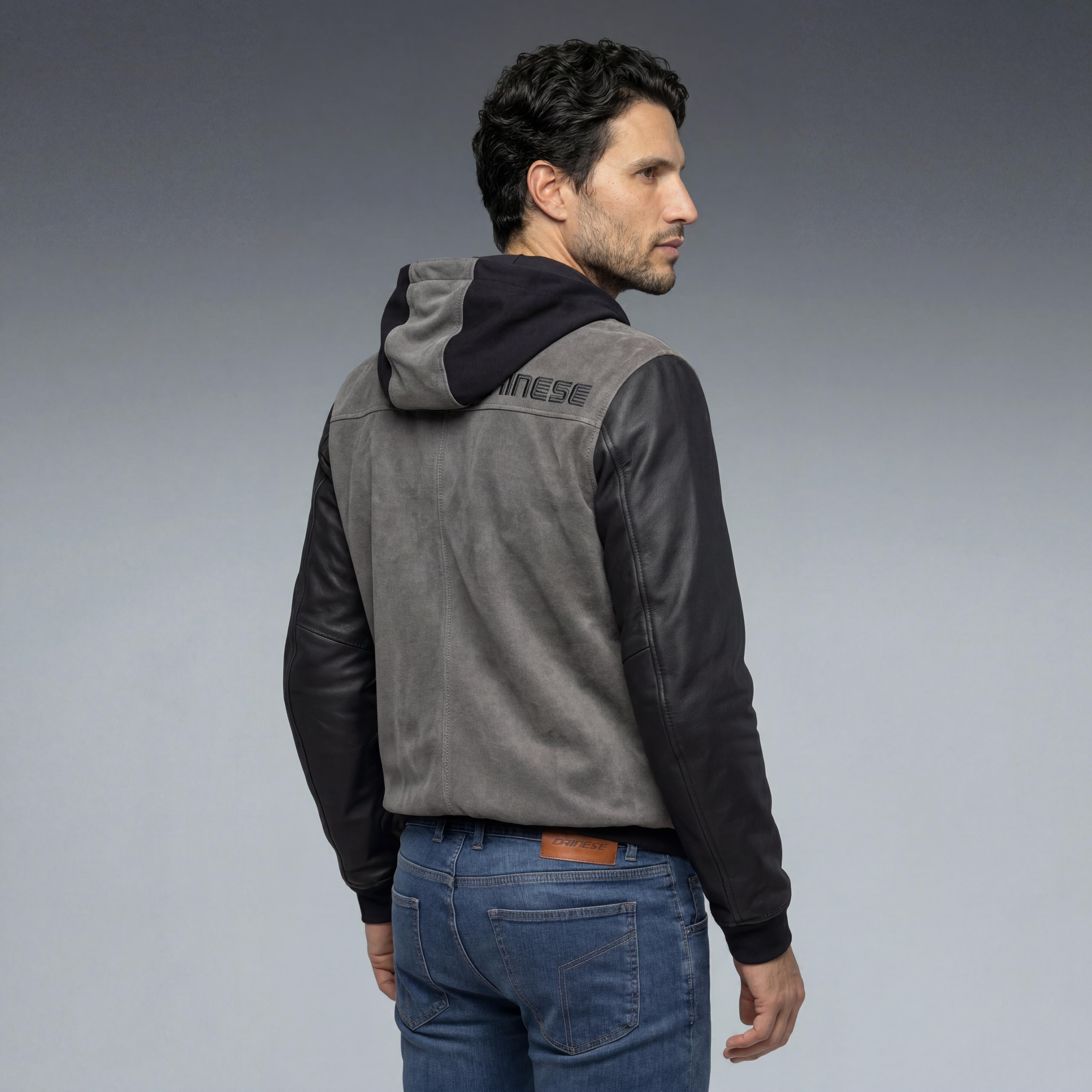 VINTEDGE - BLOUSON MOTO EN CUIR HOMME - BLACK - 4