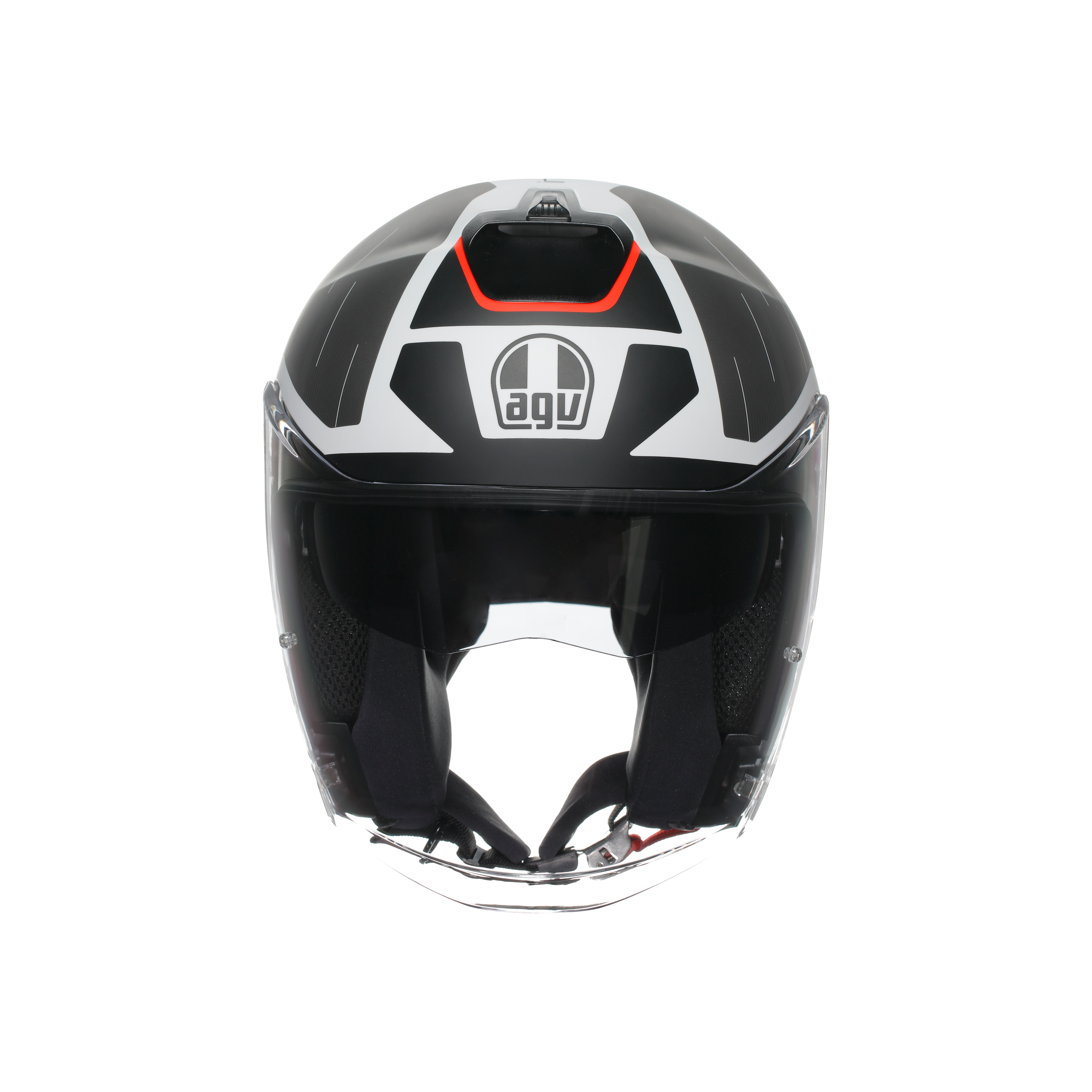 IRIDES AGV E2206 - TRIESTE MATT BLACK/WHITE/RED -  - 2