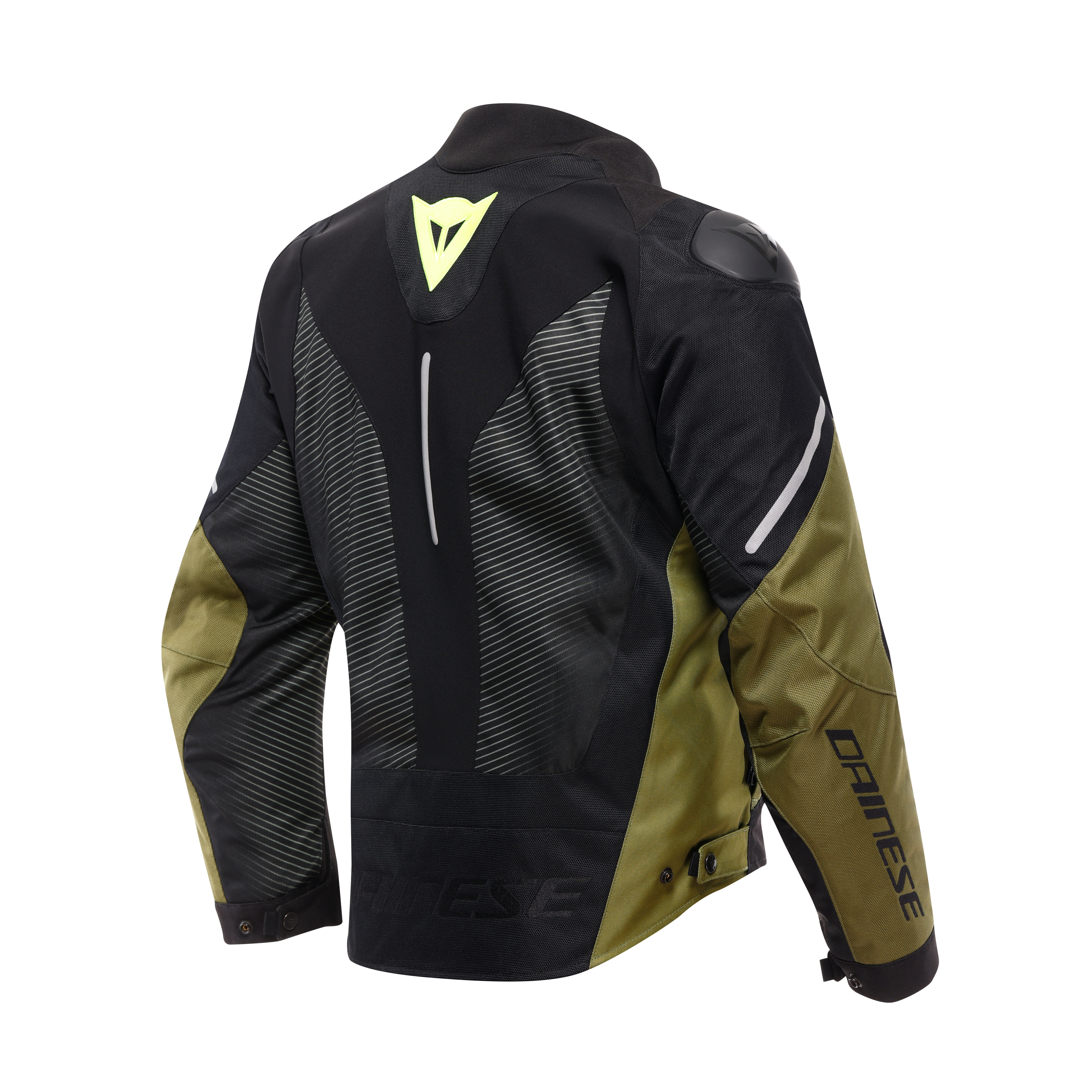 SUPER SPRINT D-DRY - MEN'S WATERPROOF MOTORCYCLE JACKET - BLACK/GREEN/FLUO YELLOW - 2