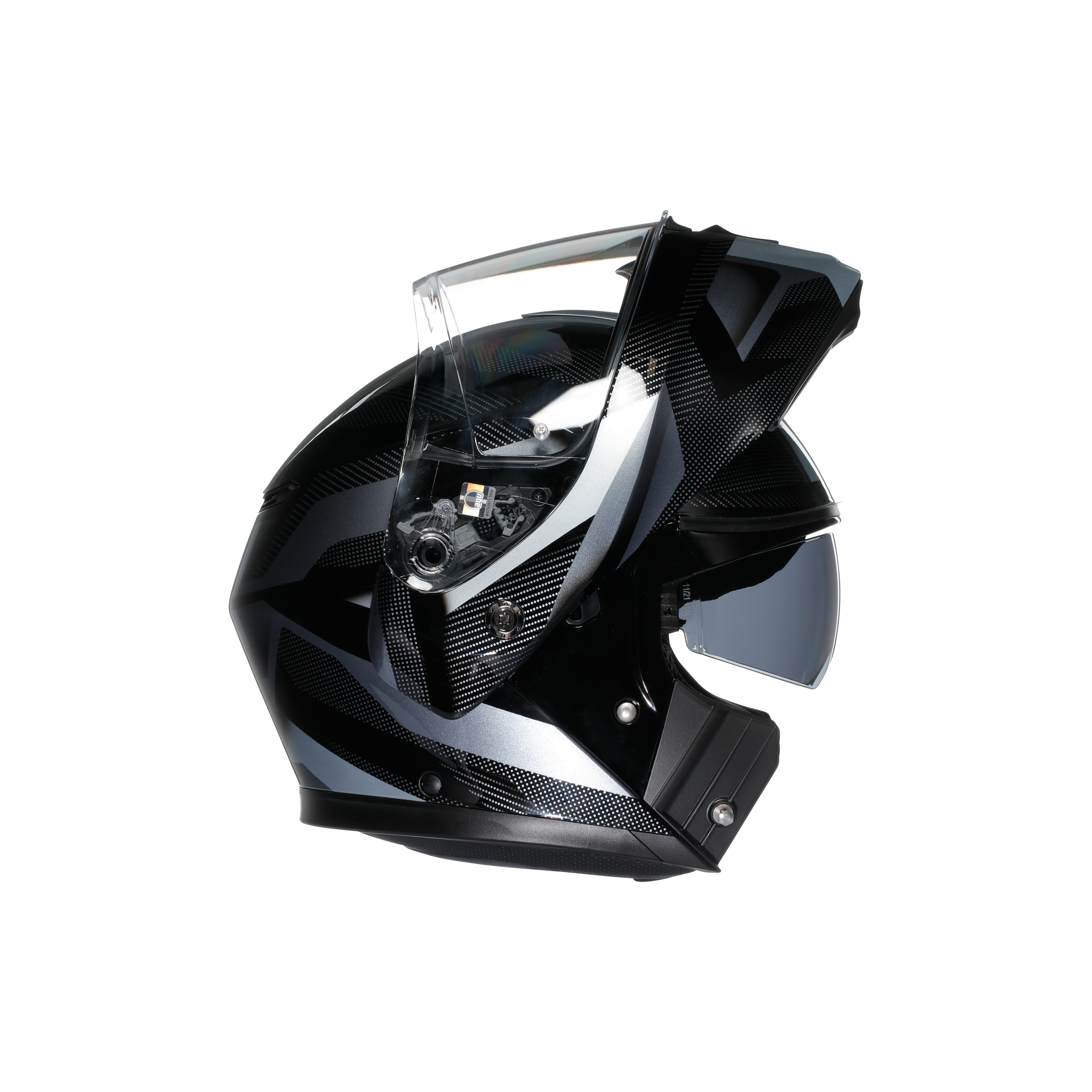 STREETMODULAR LEDRO MATT BLACK/GREY - CASCO MOTO MODULARE E2206 -  - 8