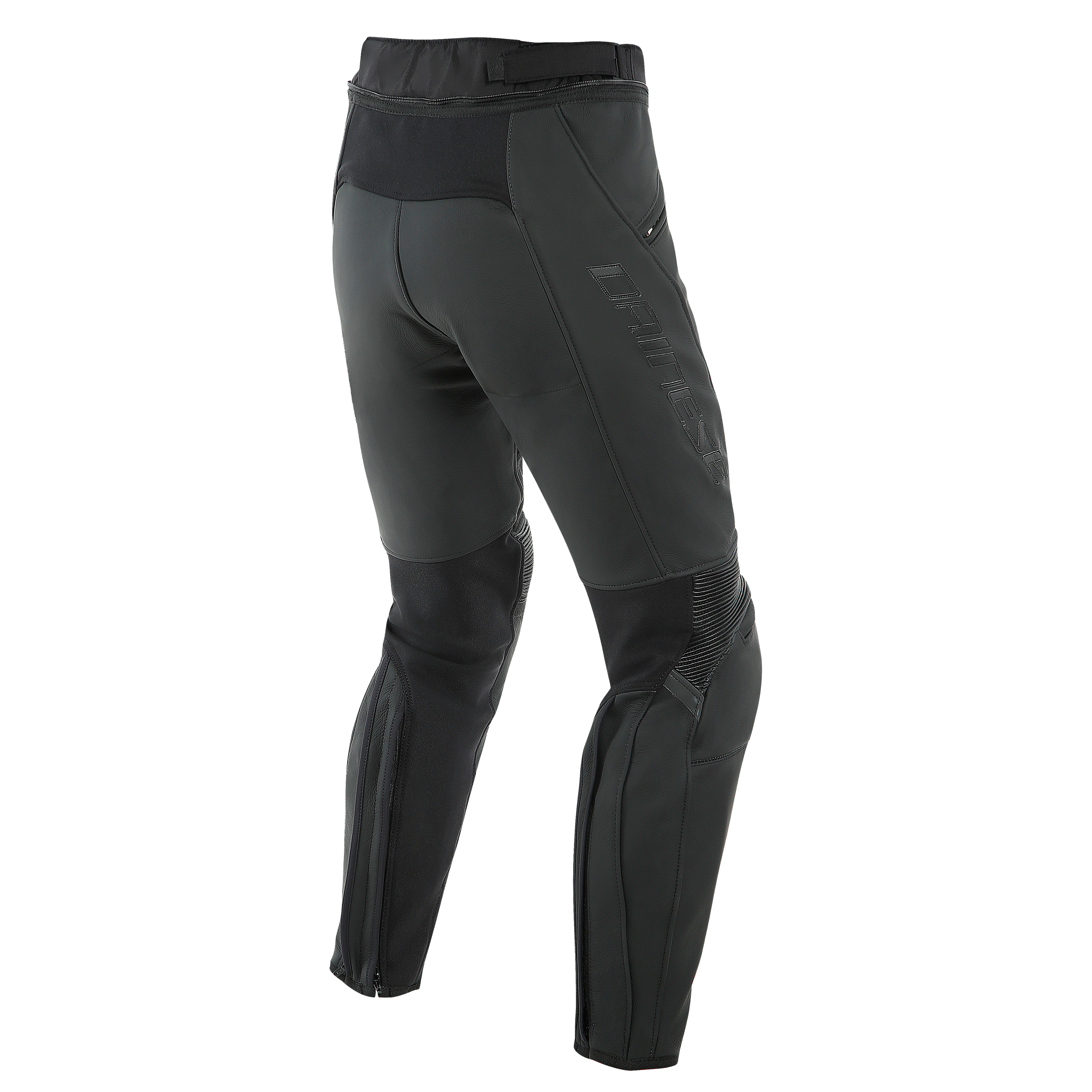 PONY 3 - MEN'S MOTORCYCLE PERFORATED LEATHER PANTS | BLACK-MATT
