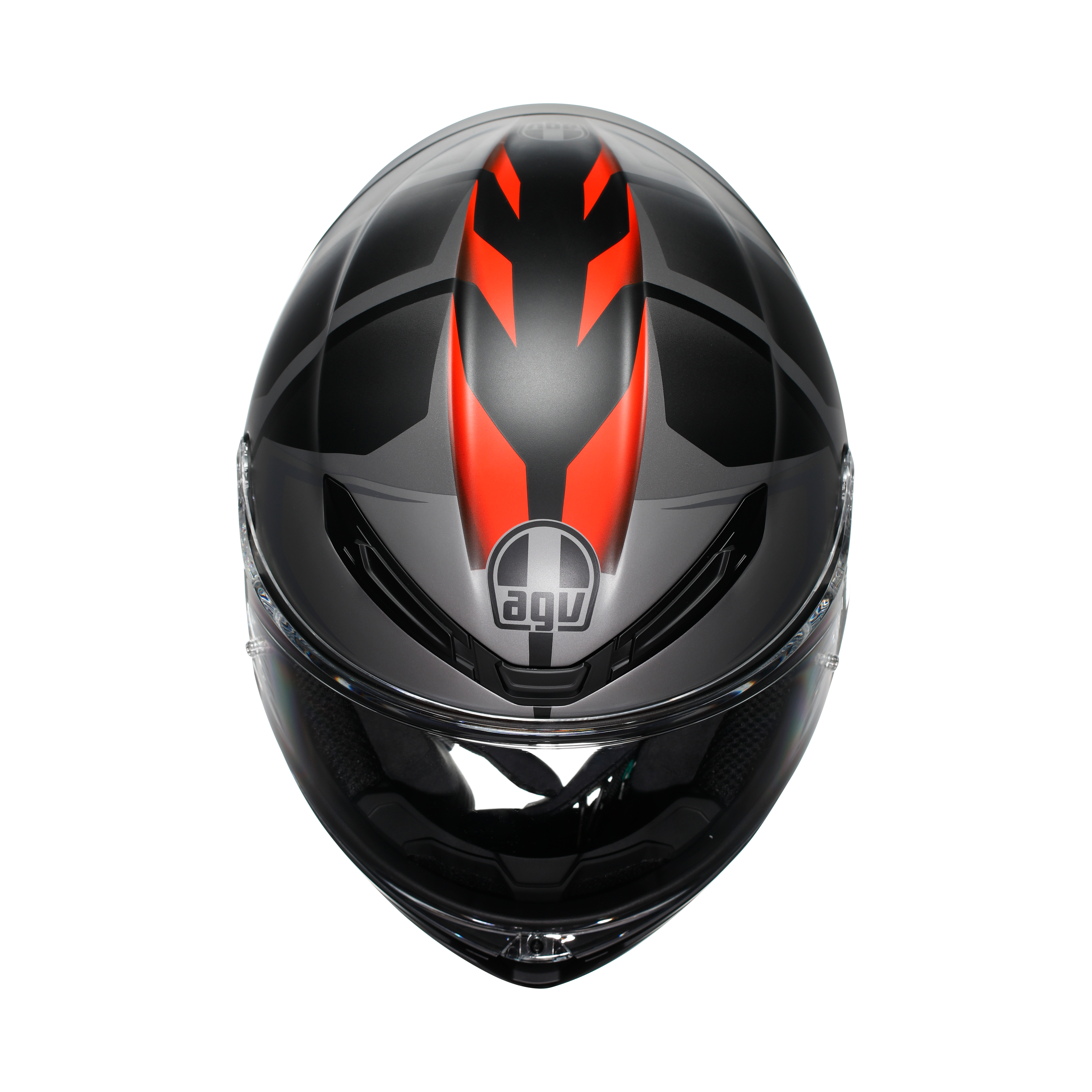 K6 S KARVE MATT BLACK/GREY/RED - MOTORBIKE FULL FACE HELMET DOT (E2206) -  - 5