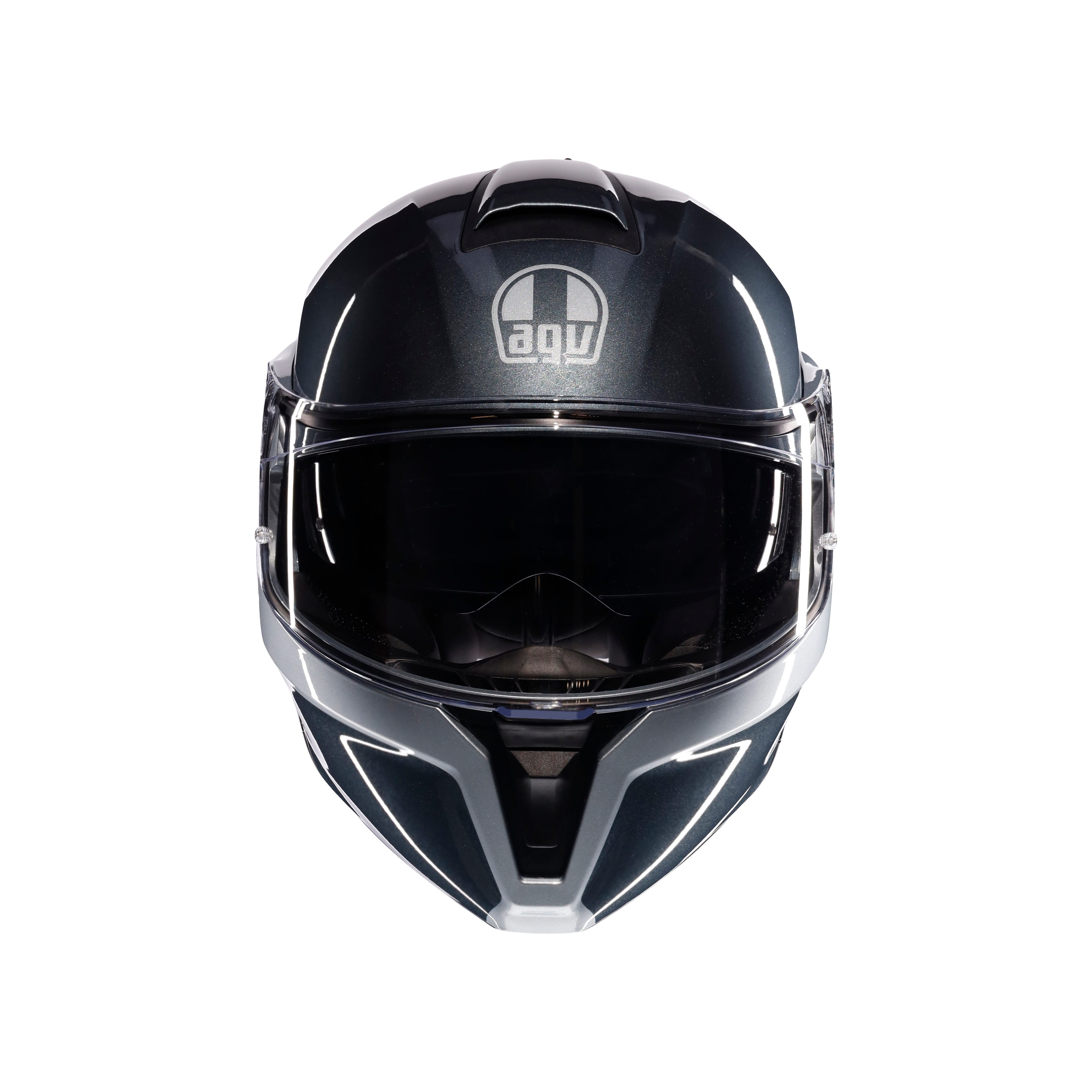 STREETMODULAR LEVICO GREY/SILVER - MOTORBIKE FLIP UP HELMET DOT(E2206) -  - 2