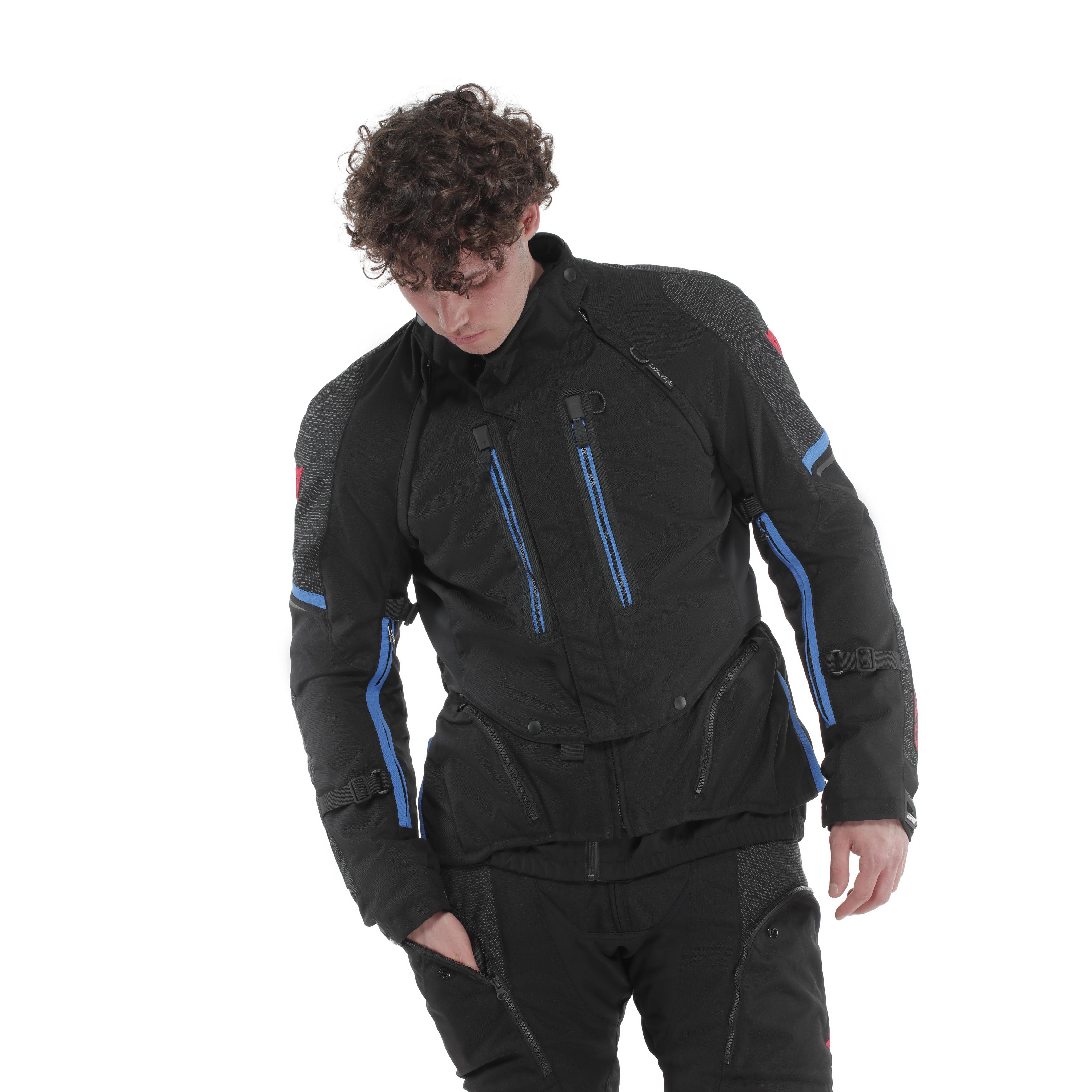 SUPER ADVENTURE ABS&Oslash;LUTESHELL&trade; - MEN MOTORCYCLE OFF-ROAD JACKET - BLACK/BLACK/BLUE - 6