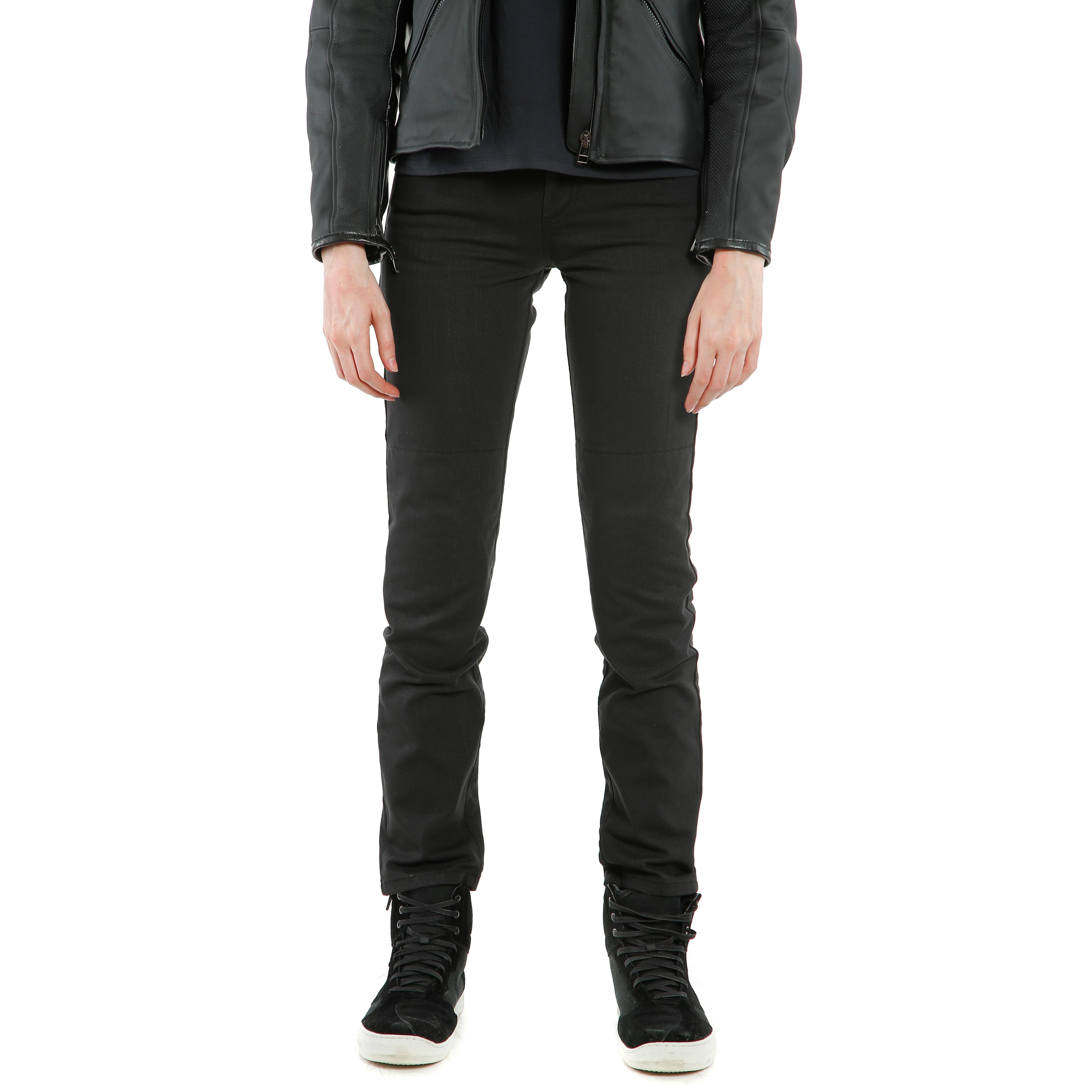 CASUAL SLIM - WOMEN'S MOTORCYCLE PANTS IN FABRIC - BLACK - 3