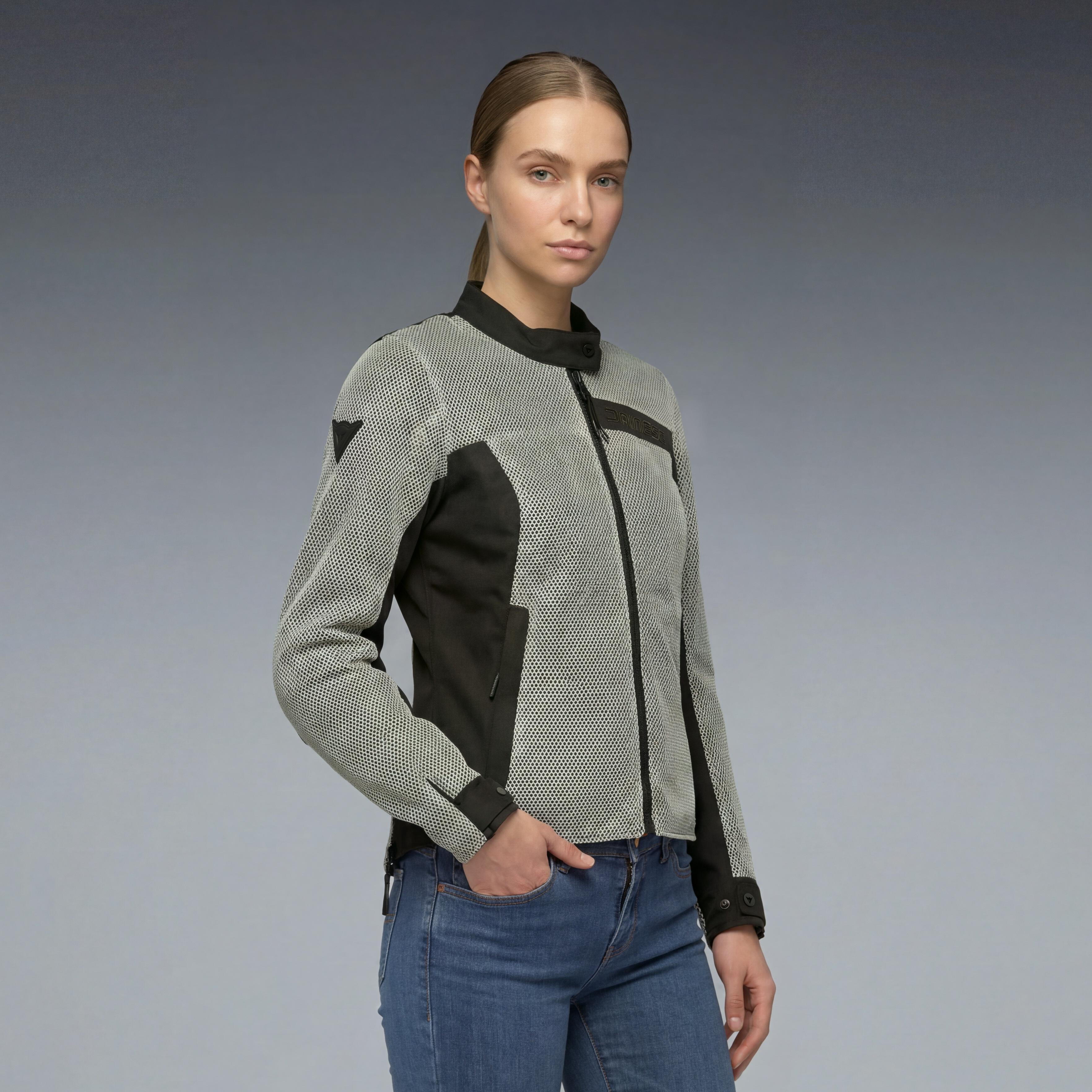 LISBONA AIR TEX - WOMEN'S SUMMER TEXTILE MOTORCYCLE JACKET - ICEBERG GREEN/BLACK - 3