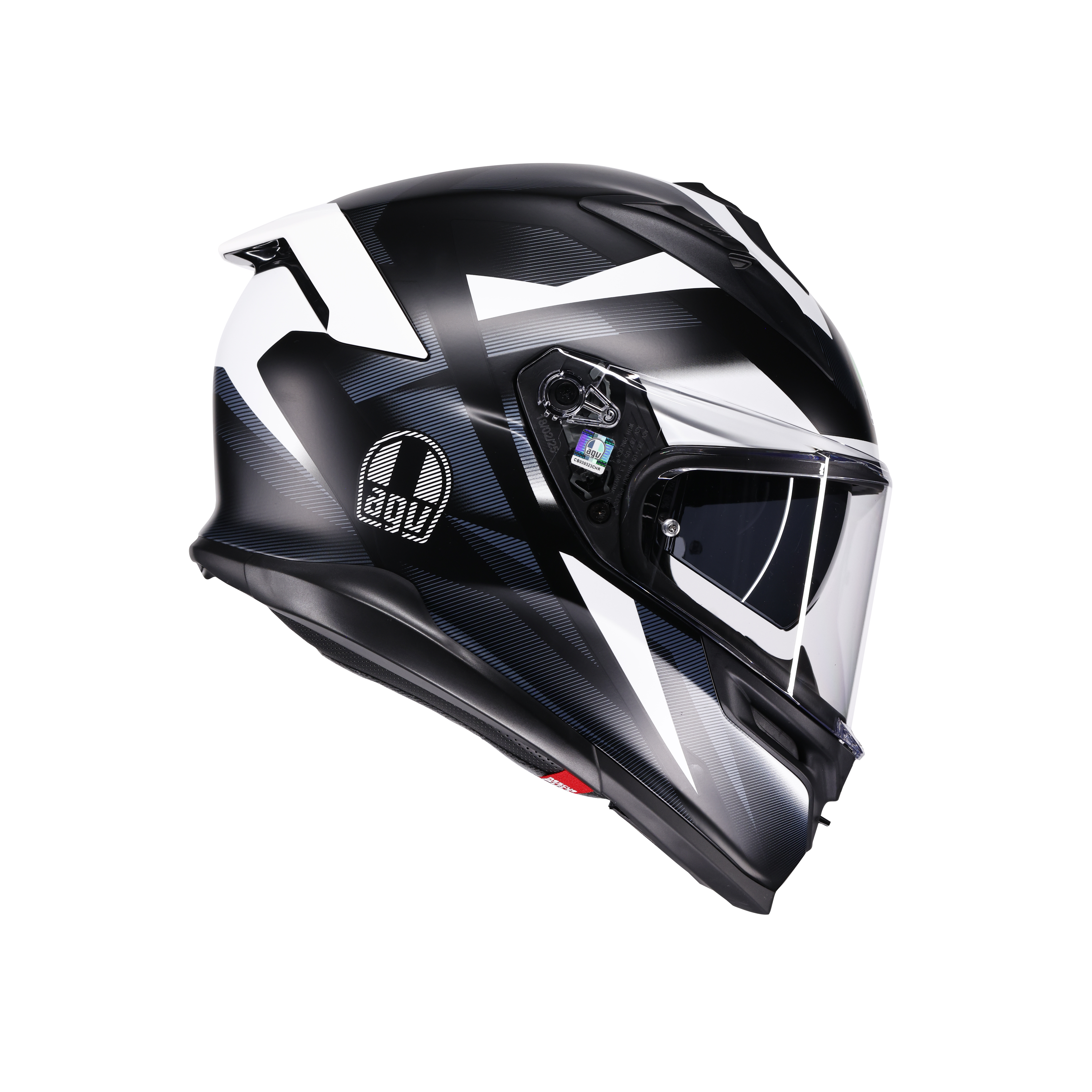 K7 MPLK GLIMPSE MATT BLACK/WHITE - MOTORBIKE FULL FACE HELMET E2206 -  - 1