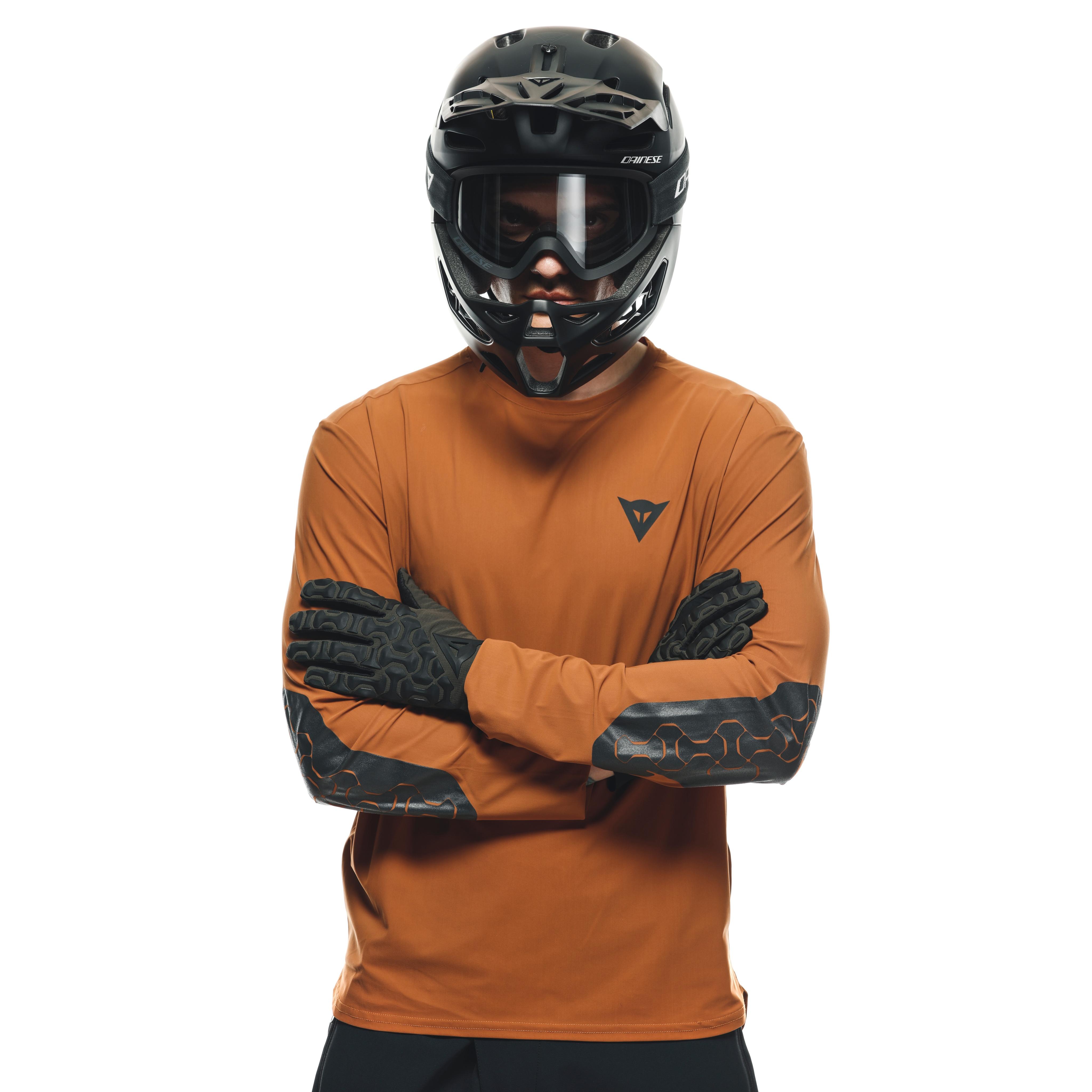 HGR JERSEY LS - MEN'S LONG SLEEVE BIKE T-SHIRT - TRAIL-BROWN - 9