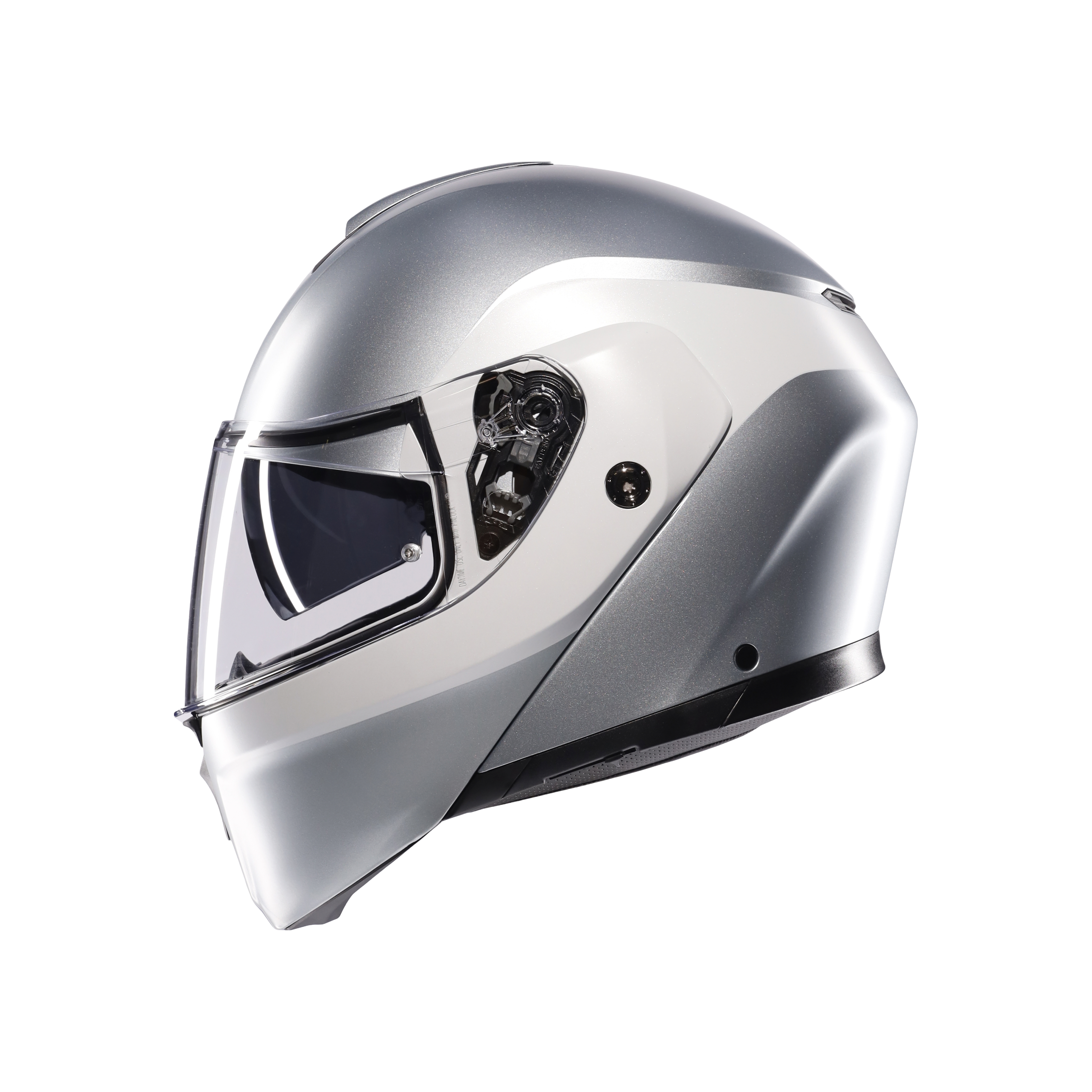 STREETMODULAR LEVICO MATT DOUBLE LIGHT GREY - MOTORBIKE FLIP UP HELMET E2206 -  - 4