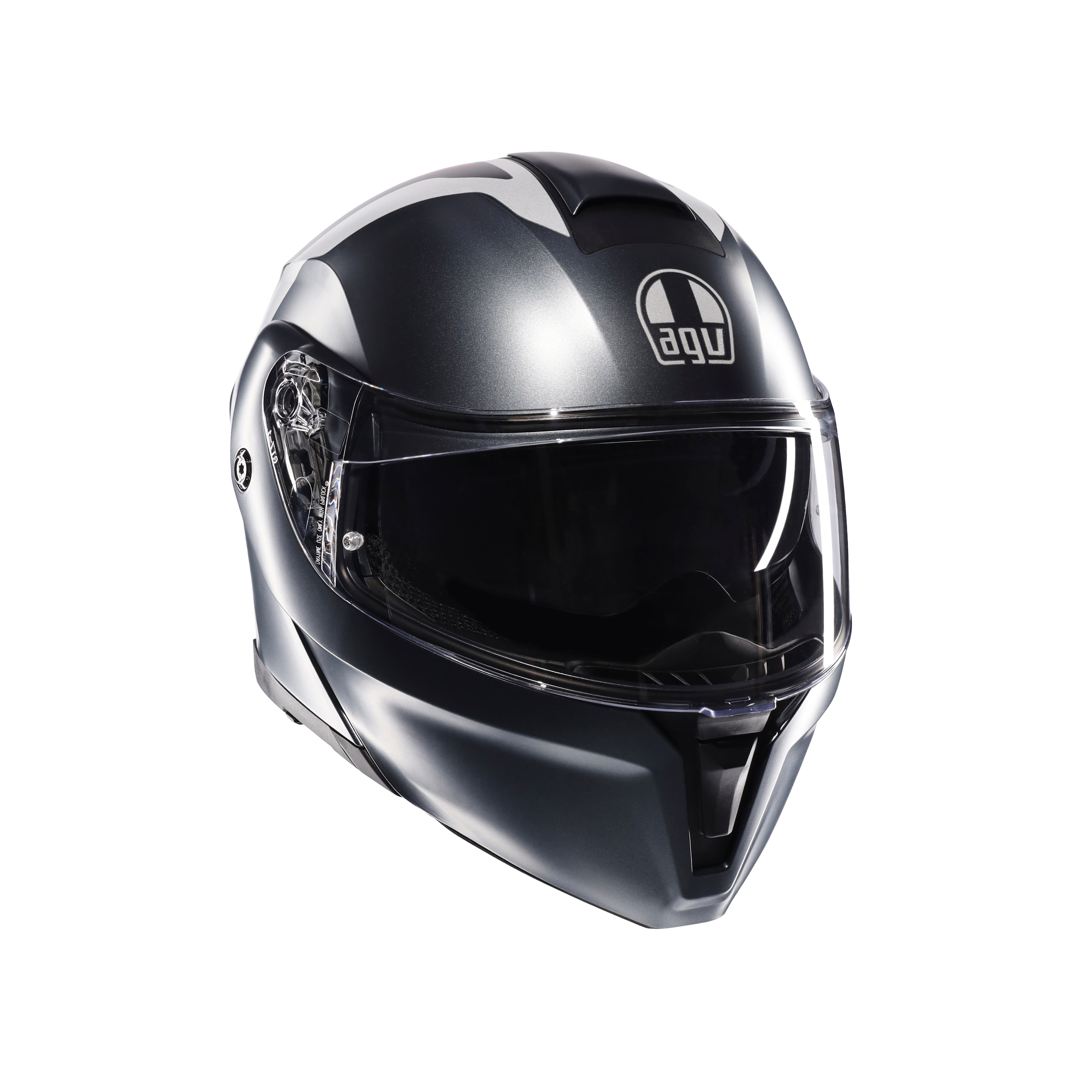STREETMODULAR RESIA MATT GREY/SILVER/RED - MOTORBIKE FLIP UP HELMET E2206 -  - 1