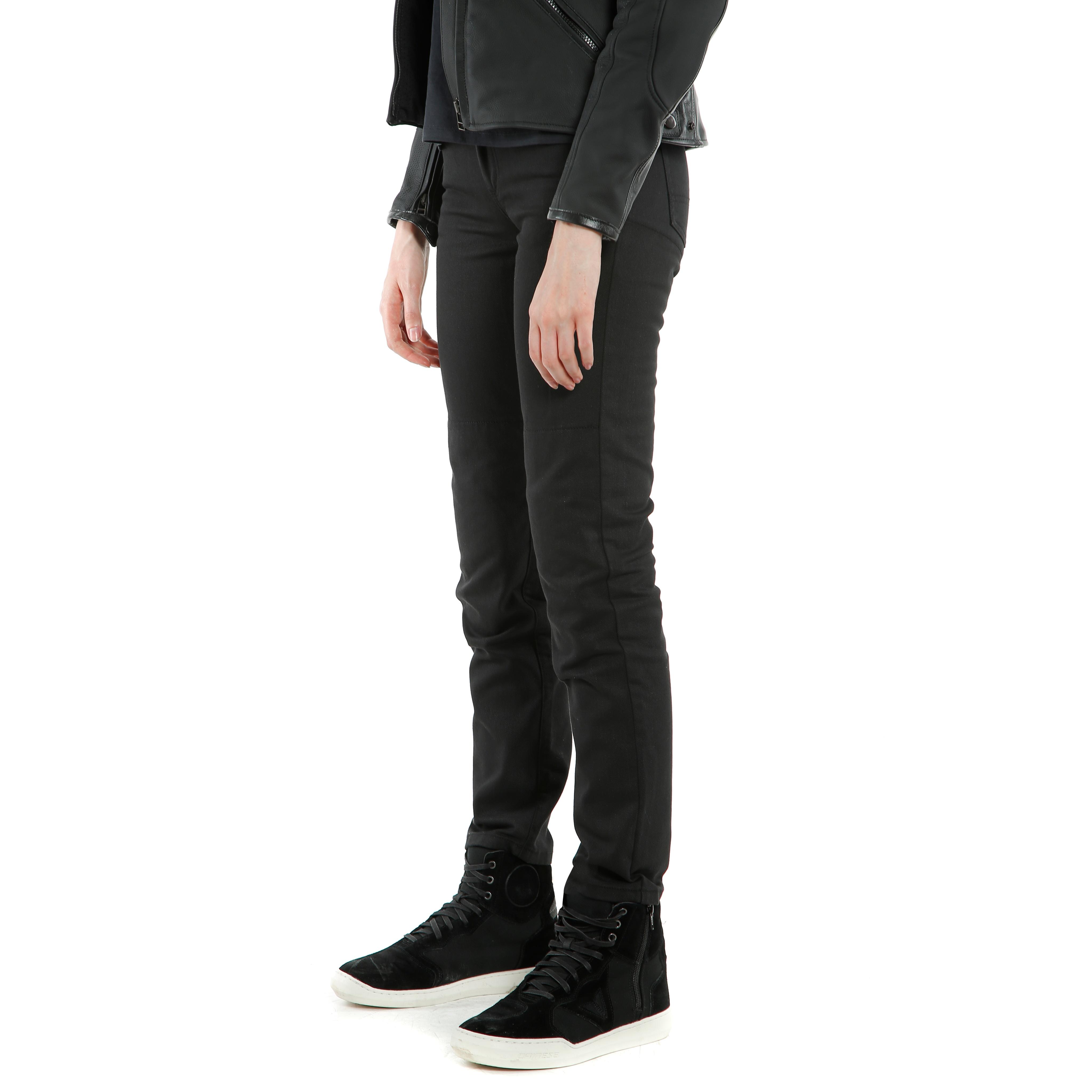 CASUAL SLIM - WOMEN'S MOTORCYCLE PANTS IN FABRIC - BLACK - 4