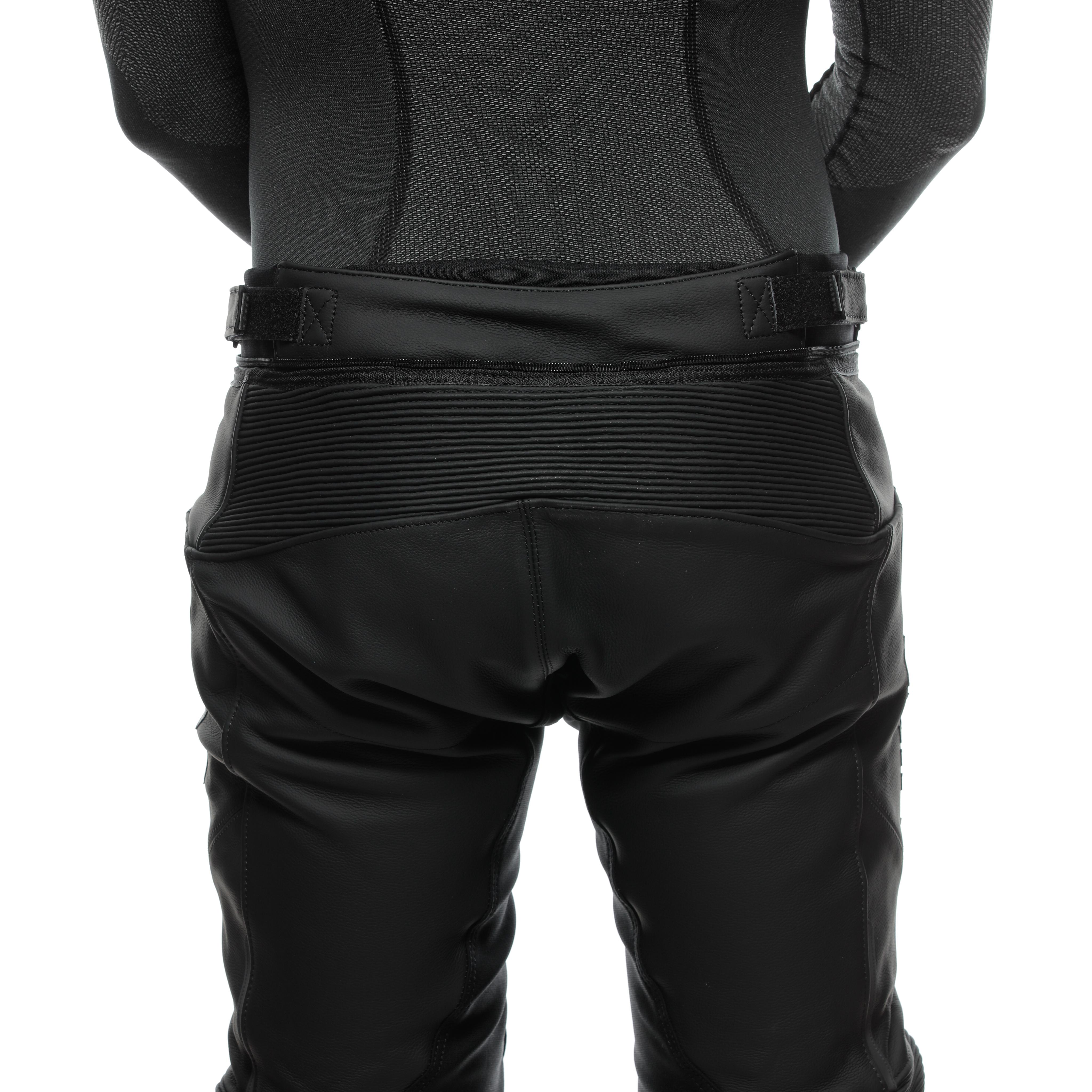 DELTA 4 PERF. LEATHER PANTS - BLACK/BLACK - 15