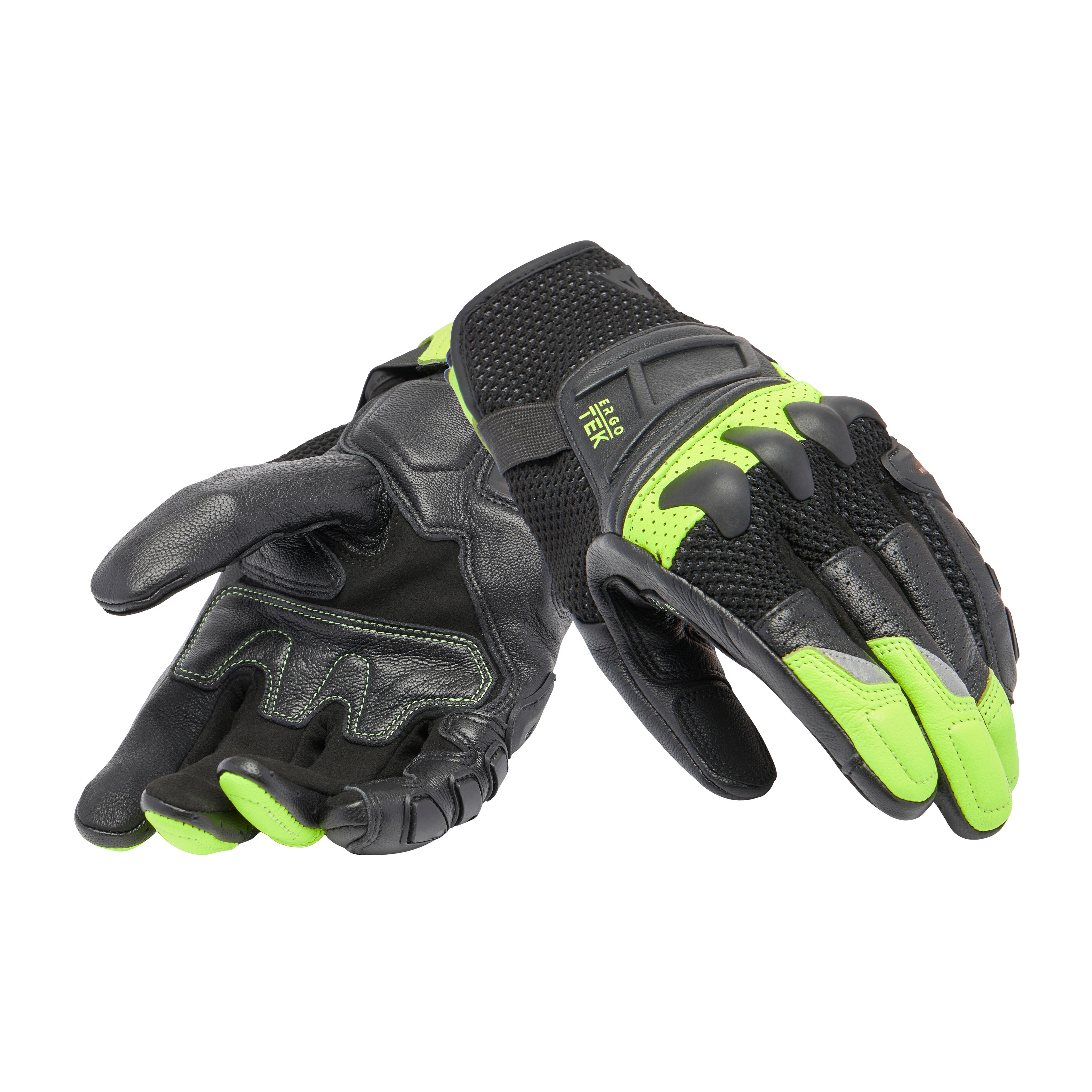 X-RIDE 2 ERGO-TEK - MEN'S MOTORCYCLE GLOVES - BLACK/YELLOW-FLUO - 5
