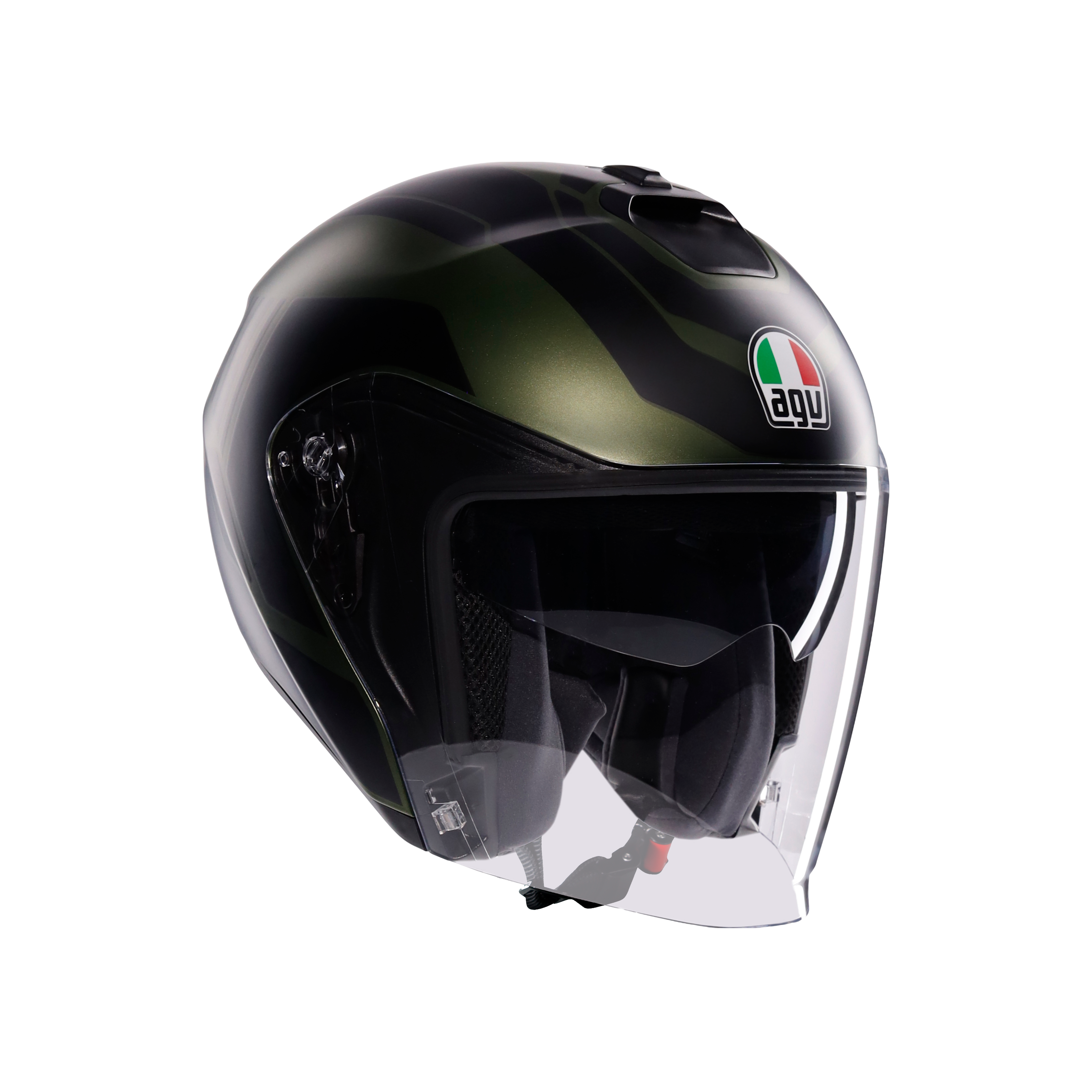 IRIDES SAKAI MATT GREEN/BLACK - CASQUE MOTO JET E2206 -  - 6