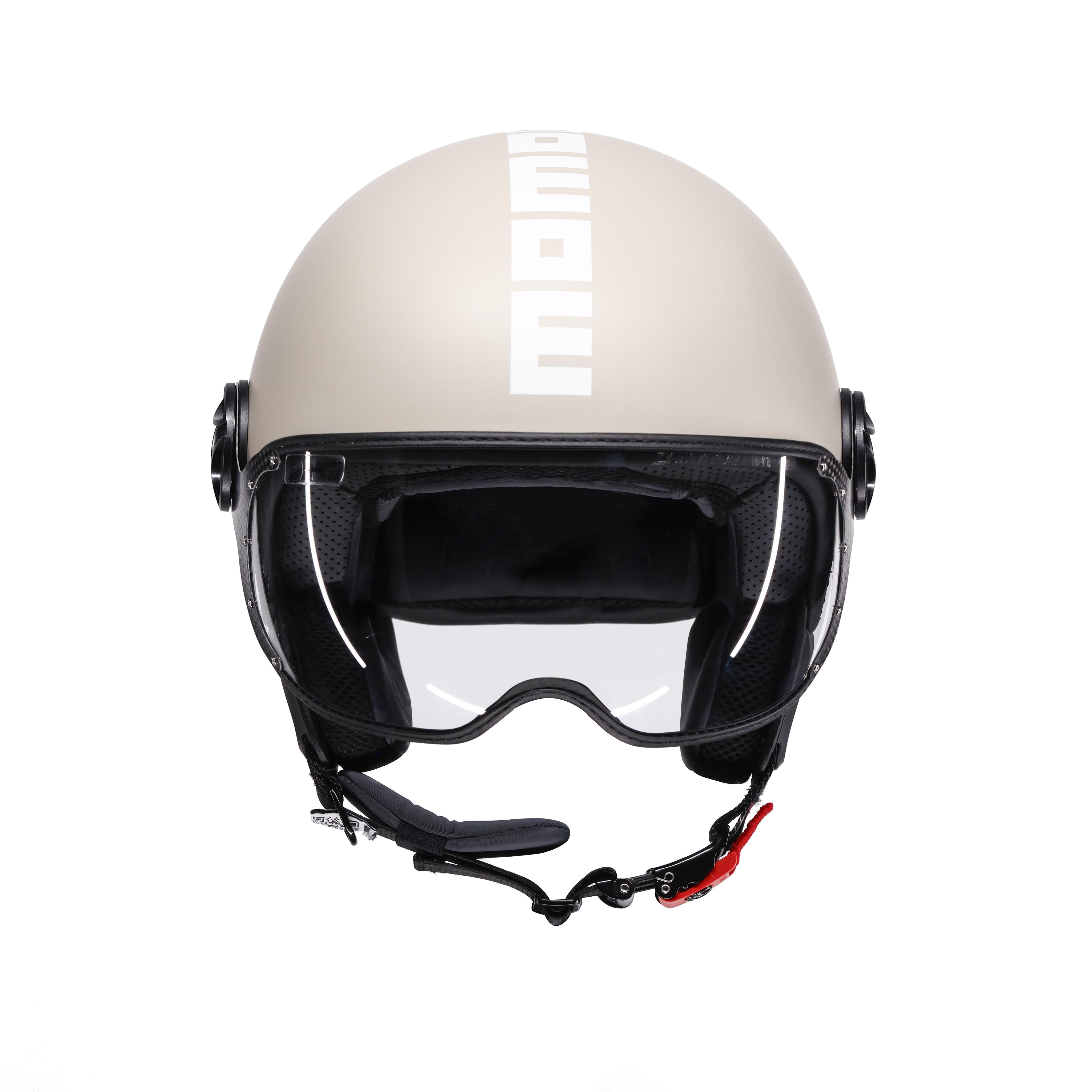 MOMODESIGN FGTR CLASSIC - JET-HELM MIT VISIER E2206 - CANDY MATT MALTED MILK/WHITE -  - 2