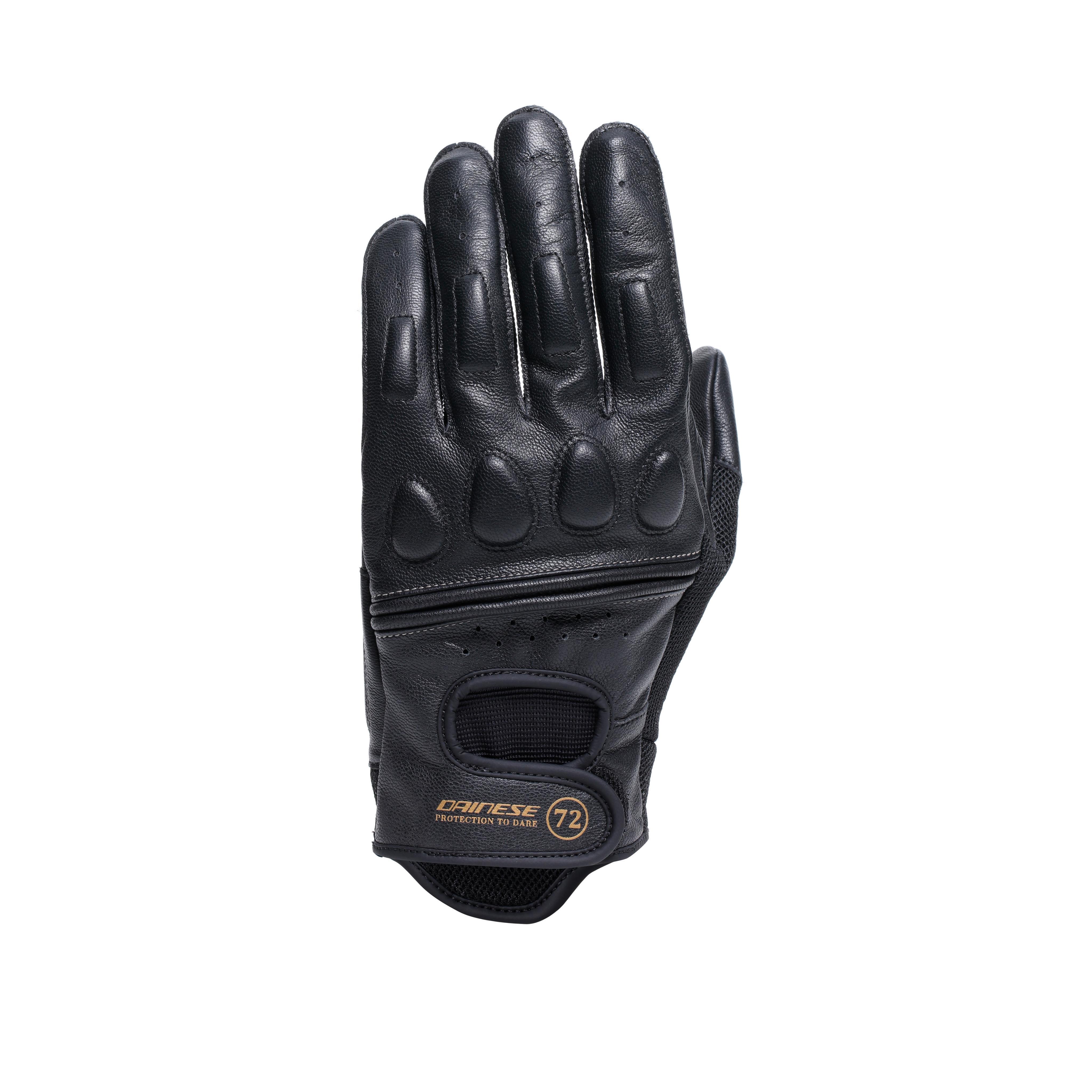 BLACKJACK 2 - VINTAGE SUMMER MOTORCYCLE GLOVES - BLACK/BLACK - 1