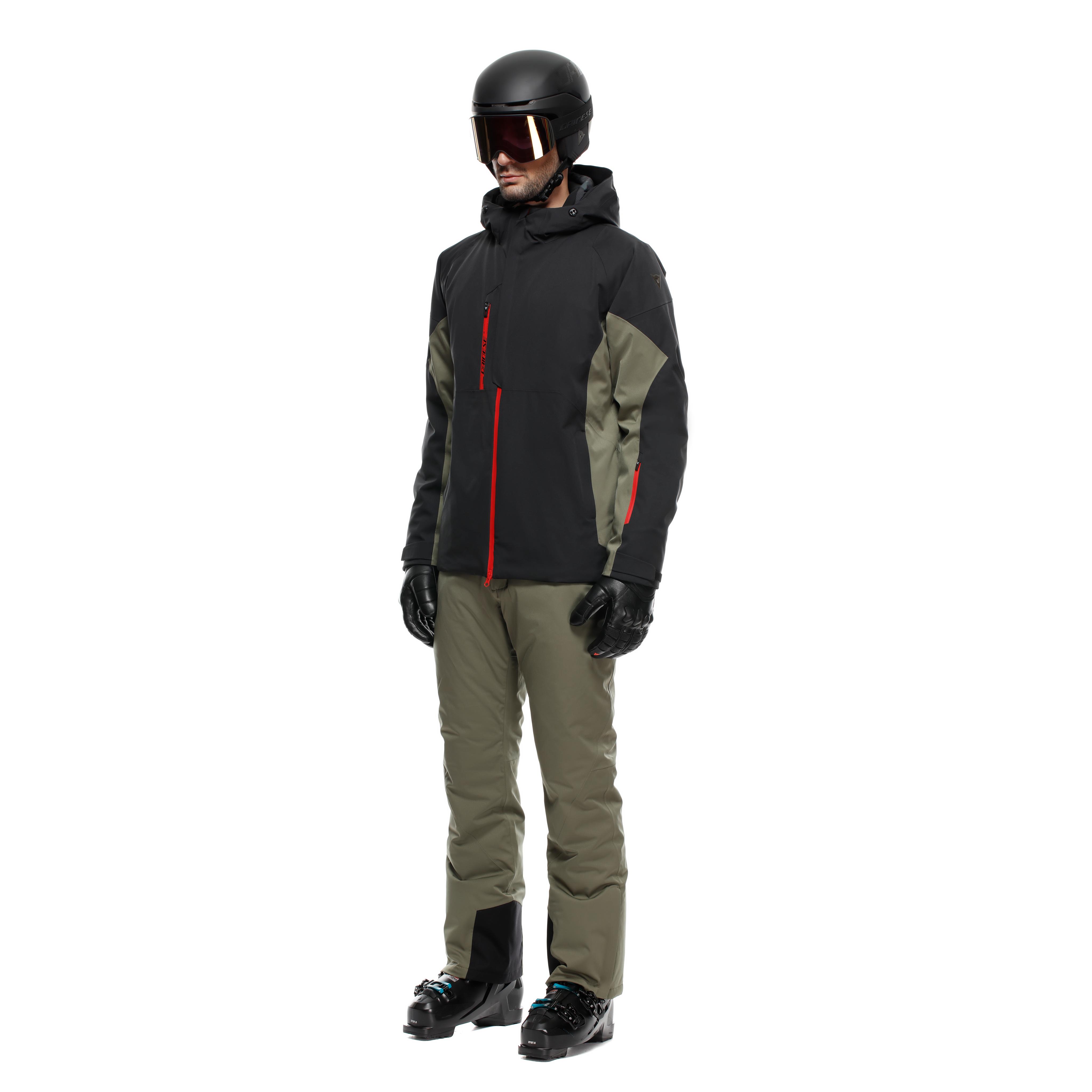 ETRA AEROSENSE-DRY - MEN'S SKI JACKET - STRETCH LIMO/GREEN FOUR - 4