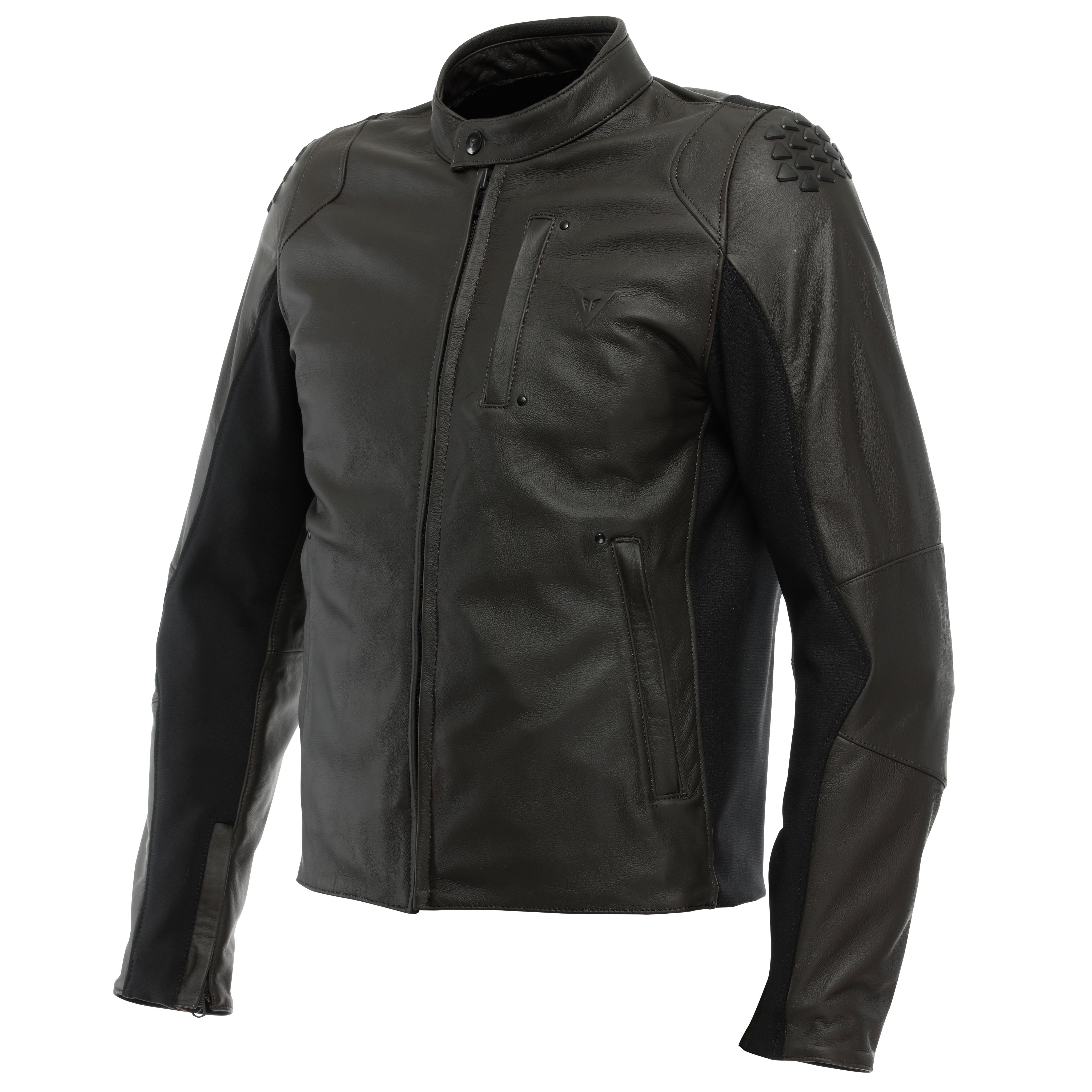 ISTRICE - MEN'S MOTORCYCLE LEATHER JACKET - DARK-BROWN - 1