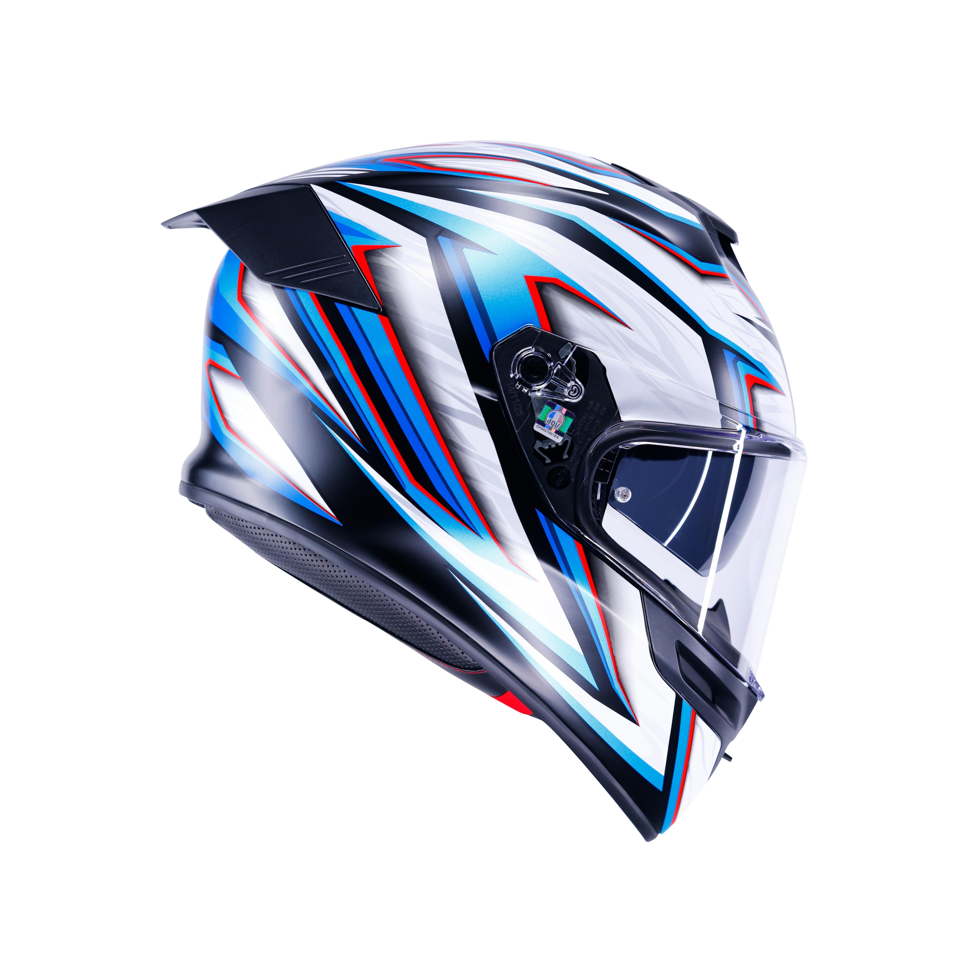 K5 ZENITHAR MATT BLACK/WHITE/BLUE - FULL-FACE MOTORCYCLE HELMET E2206 -  - 1