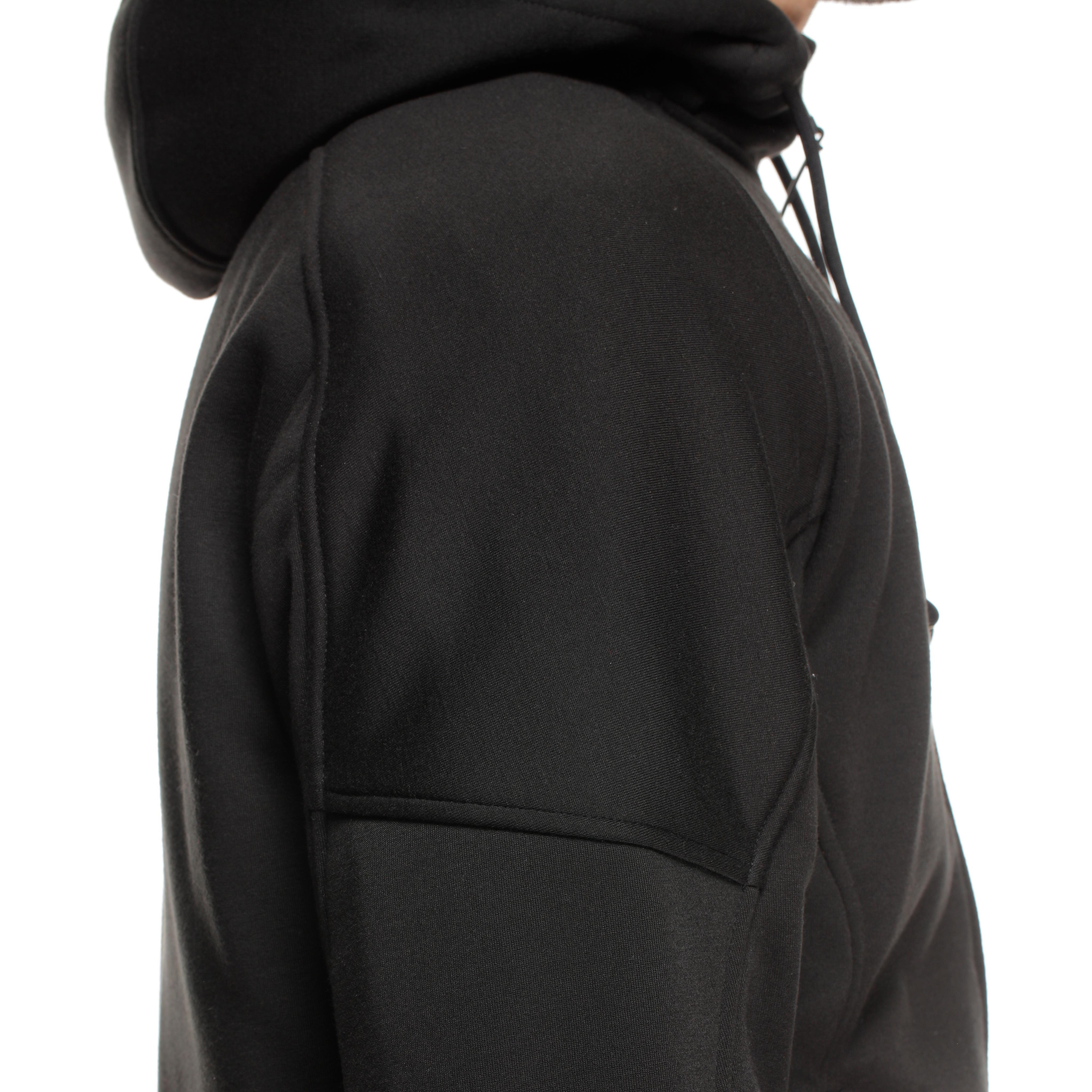 BOVISA - MOTORCYCLE HOODIE FULL-ZIP - BLACK/WHITE - 7
