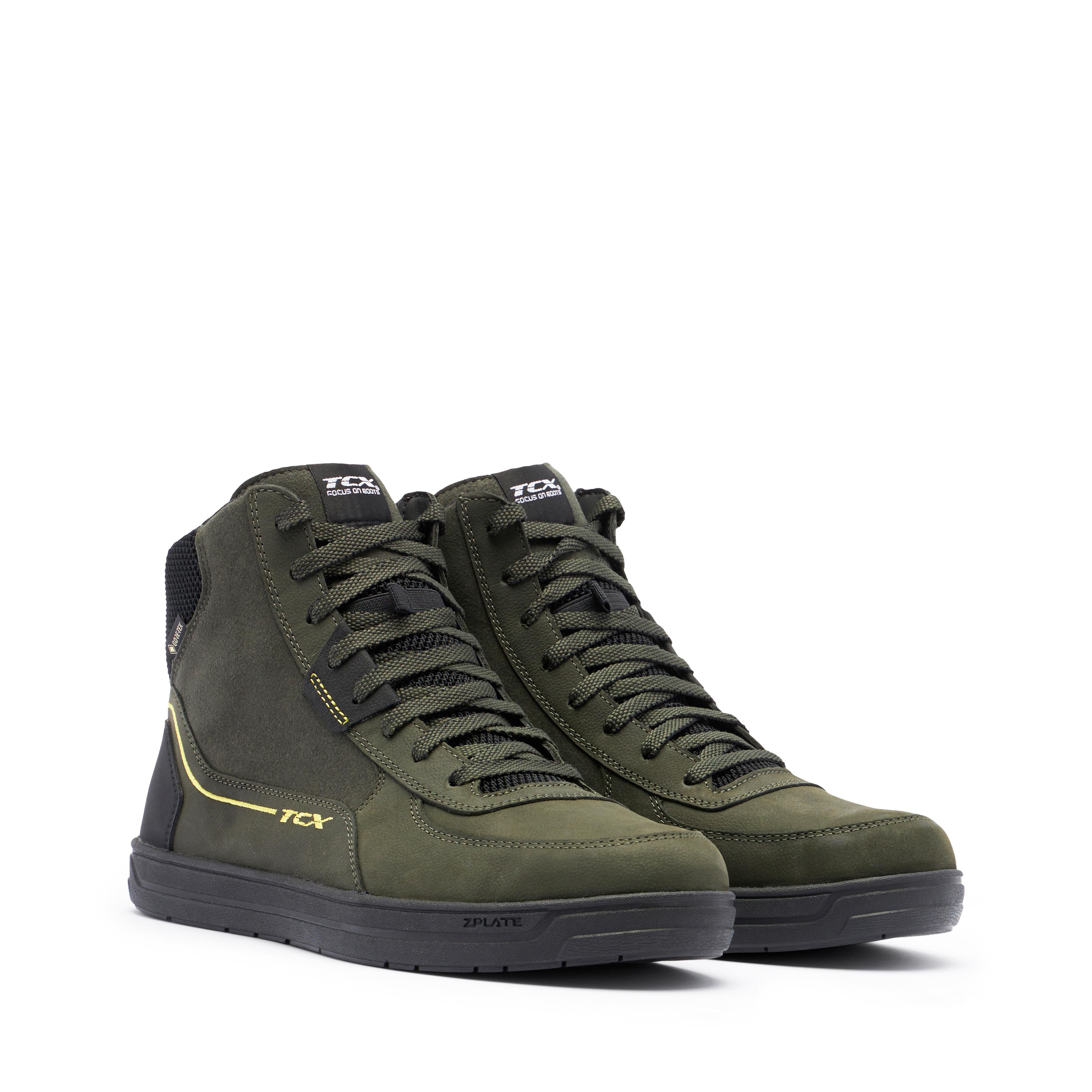 MOOD 2 GORE-TEX&reg; WATERPROOF MOTORCYCLE SHOES MEN - GREEN/BLACK/YELLOW -  - 1