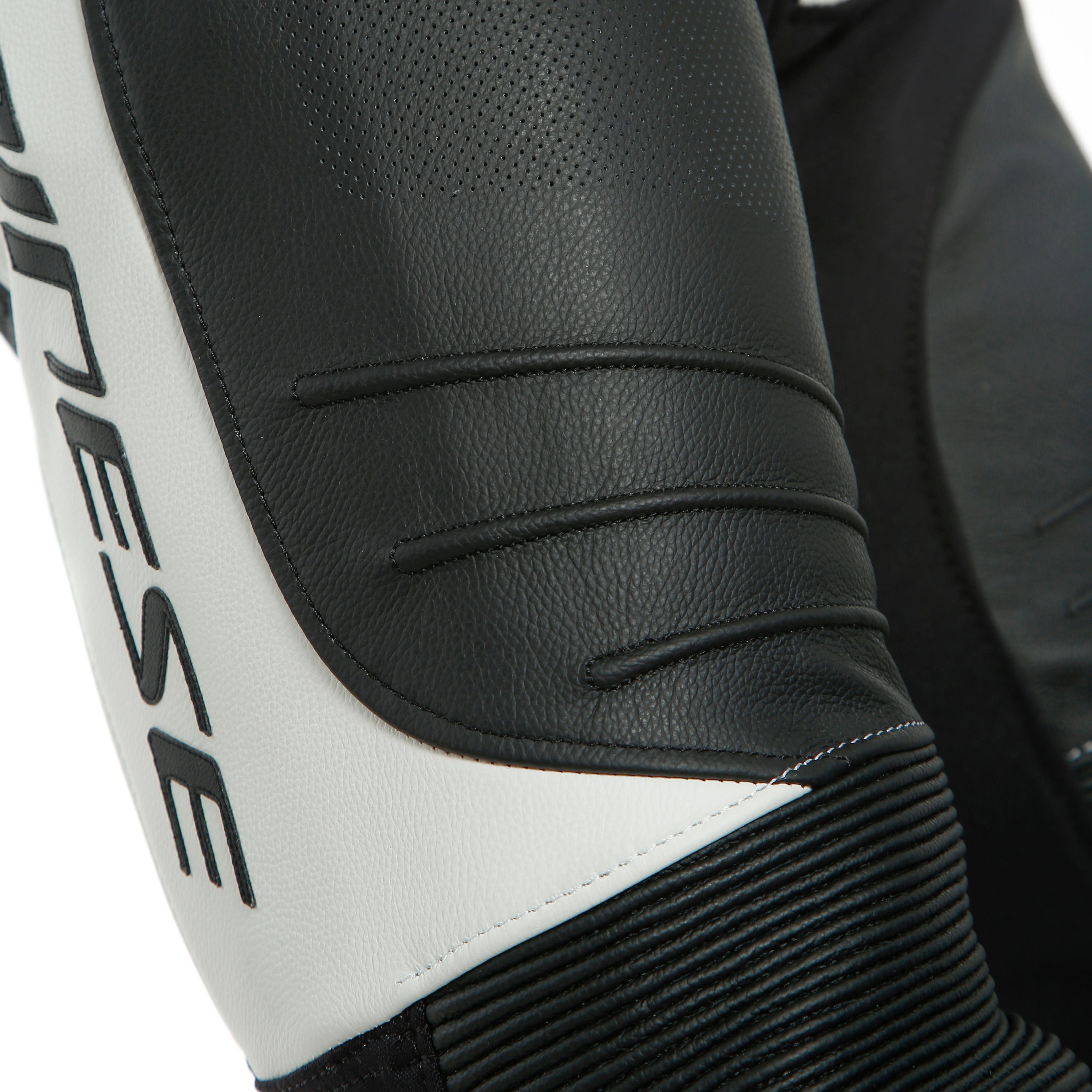 LAGUNA SECA 5 - MEN'S 1-PIECE MOTORCYCLE PERFORATED LEATHER SUIT (SHORT/TALL) - BLACK/WHITE - 9