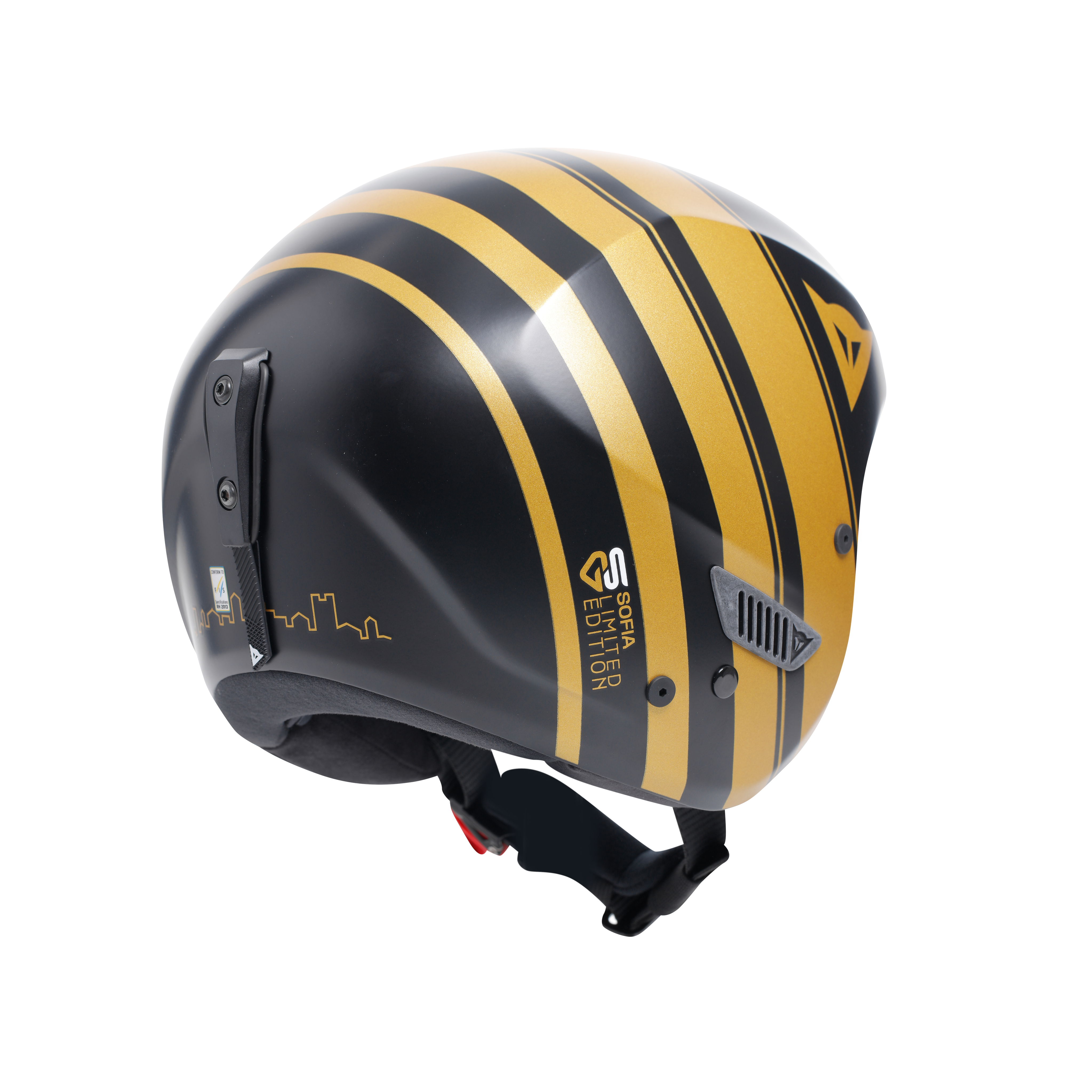 R001 REPLICA SOFIA GOGGIA SKI HELMET - BLACK/GOLD - 7