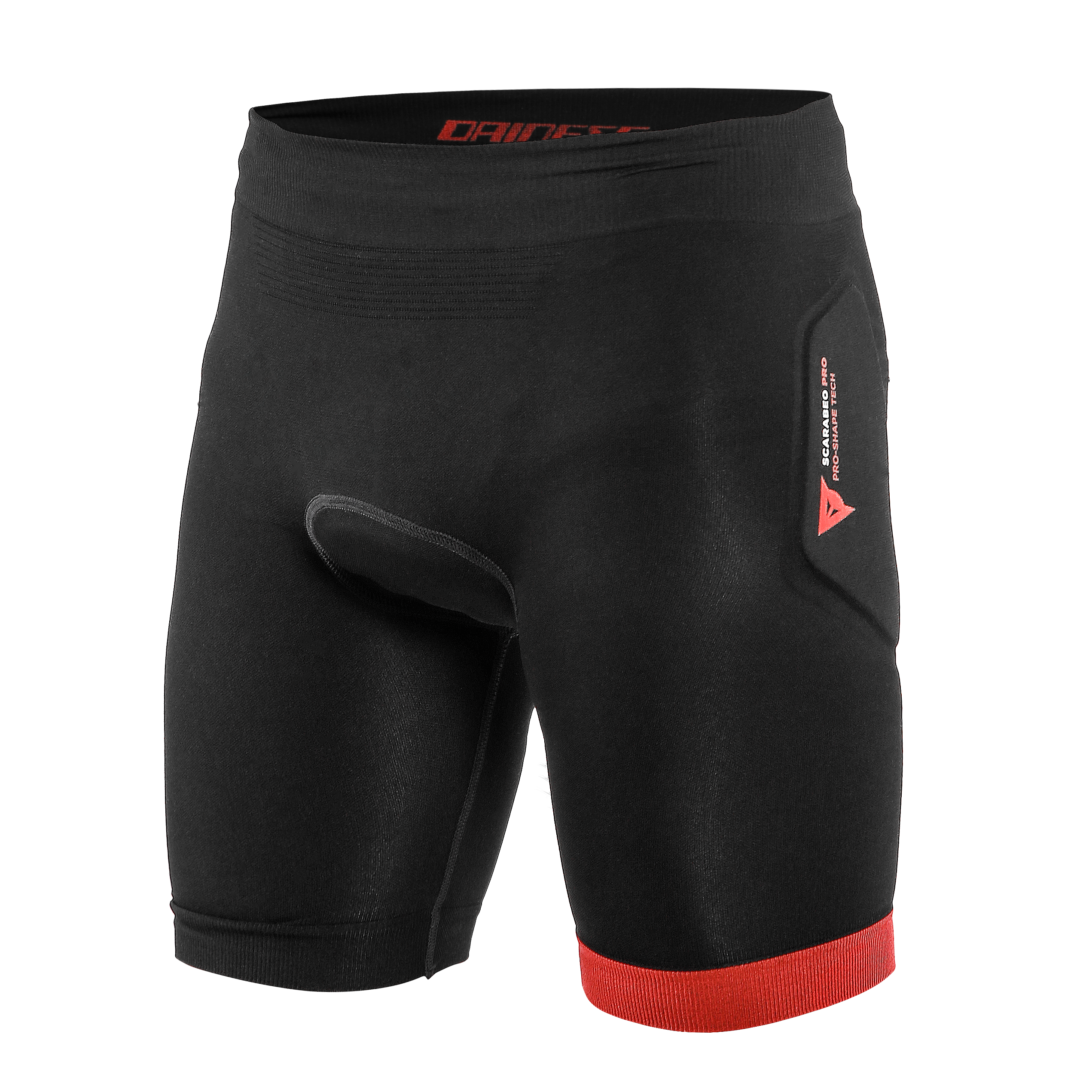 SCARABEO - BIKE PROTECTIVE SHORTS FOR KIDS - BLACK/RED - 1