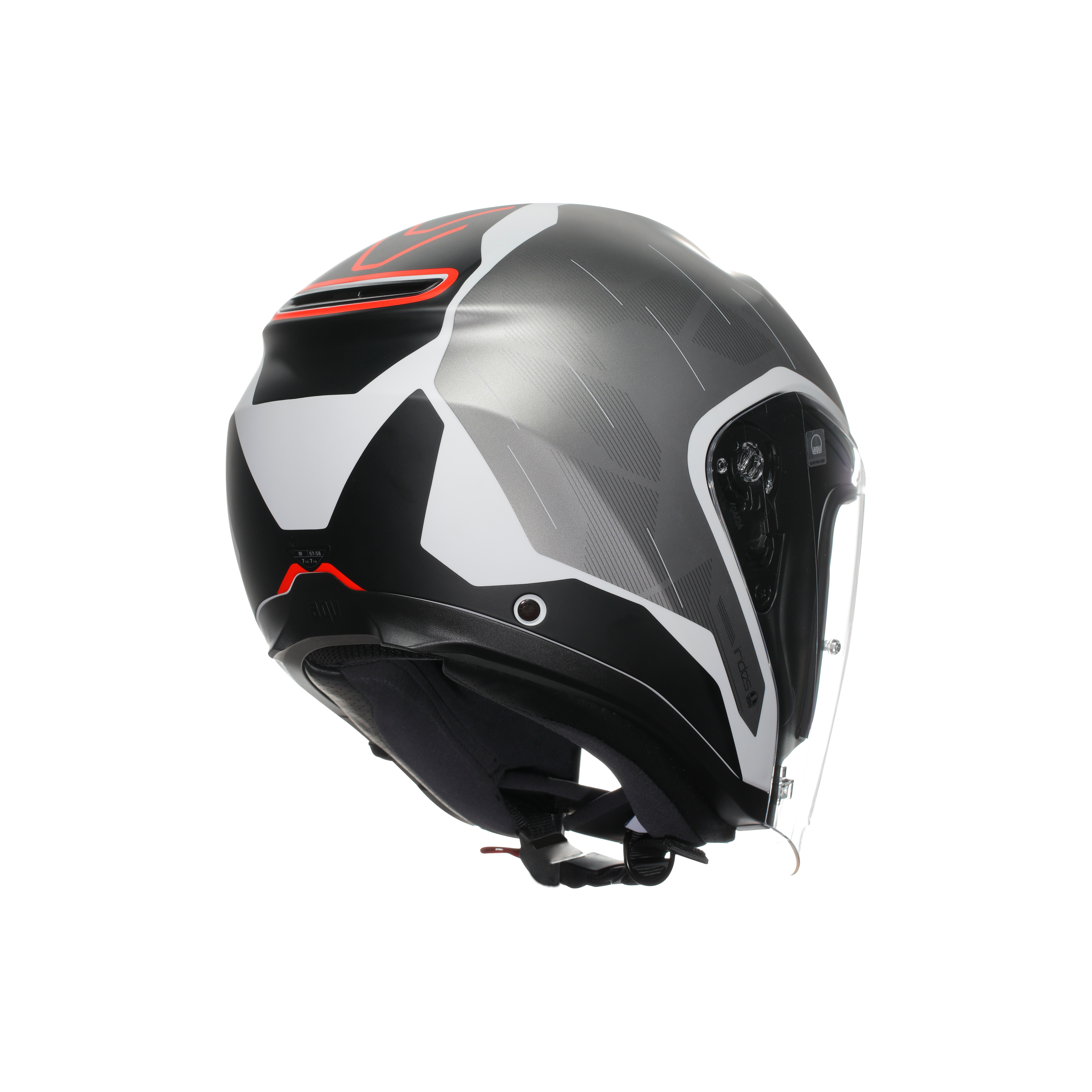IRIDES AGV E2206 - TRIESTE MATT BLACK/WHITE/RED -  - 6