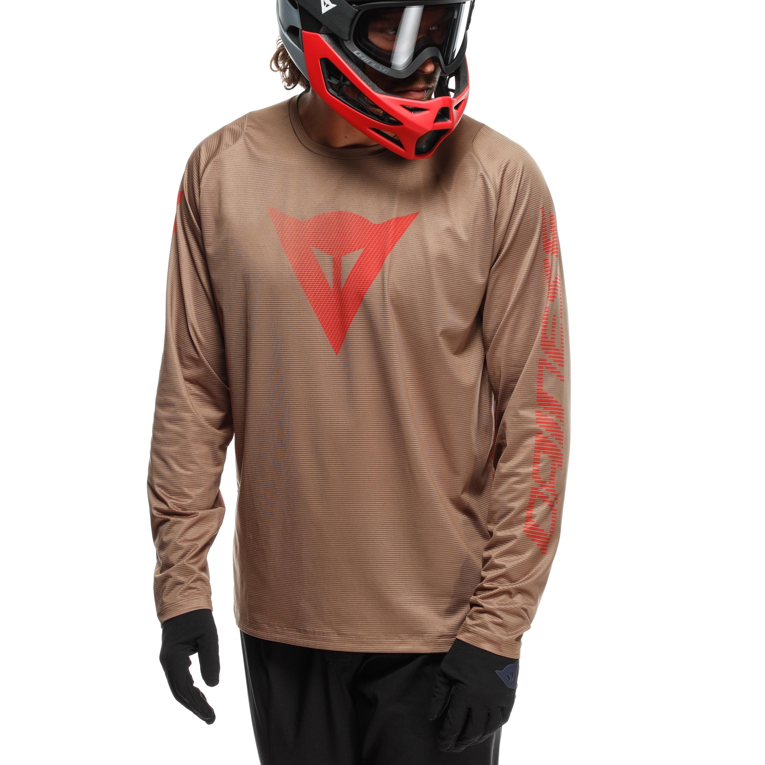 HG AER JERSEY LS - HERREN LANGARM-BIKE-SHIRT - BROWN/RED - 5