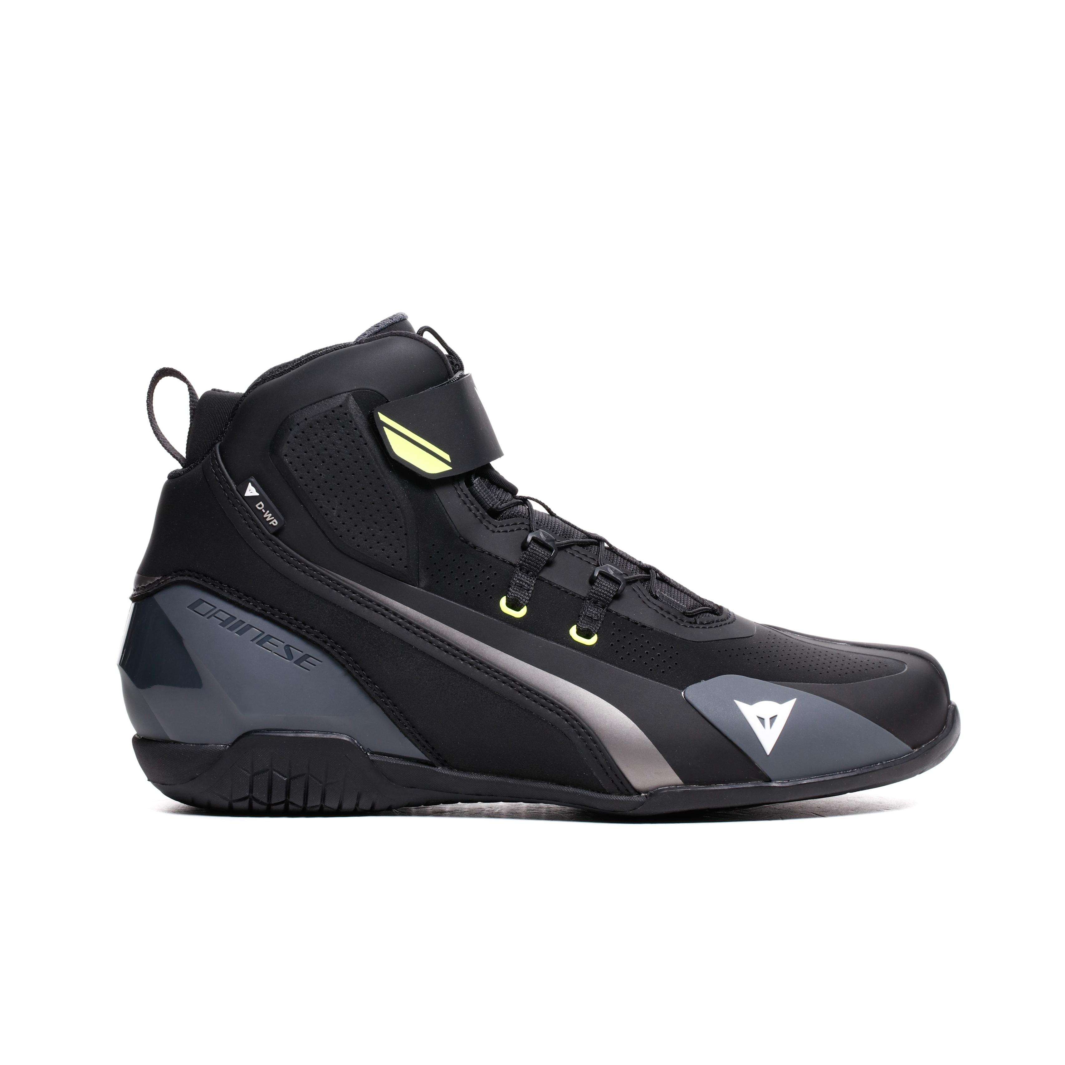 HERIAN D-WP - WATERPROOF MOTORCYCLE SHOES - BLACK/WHITE/YELLOW-FLUO - 2