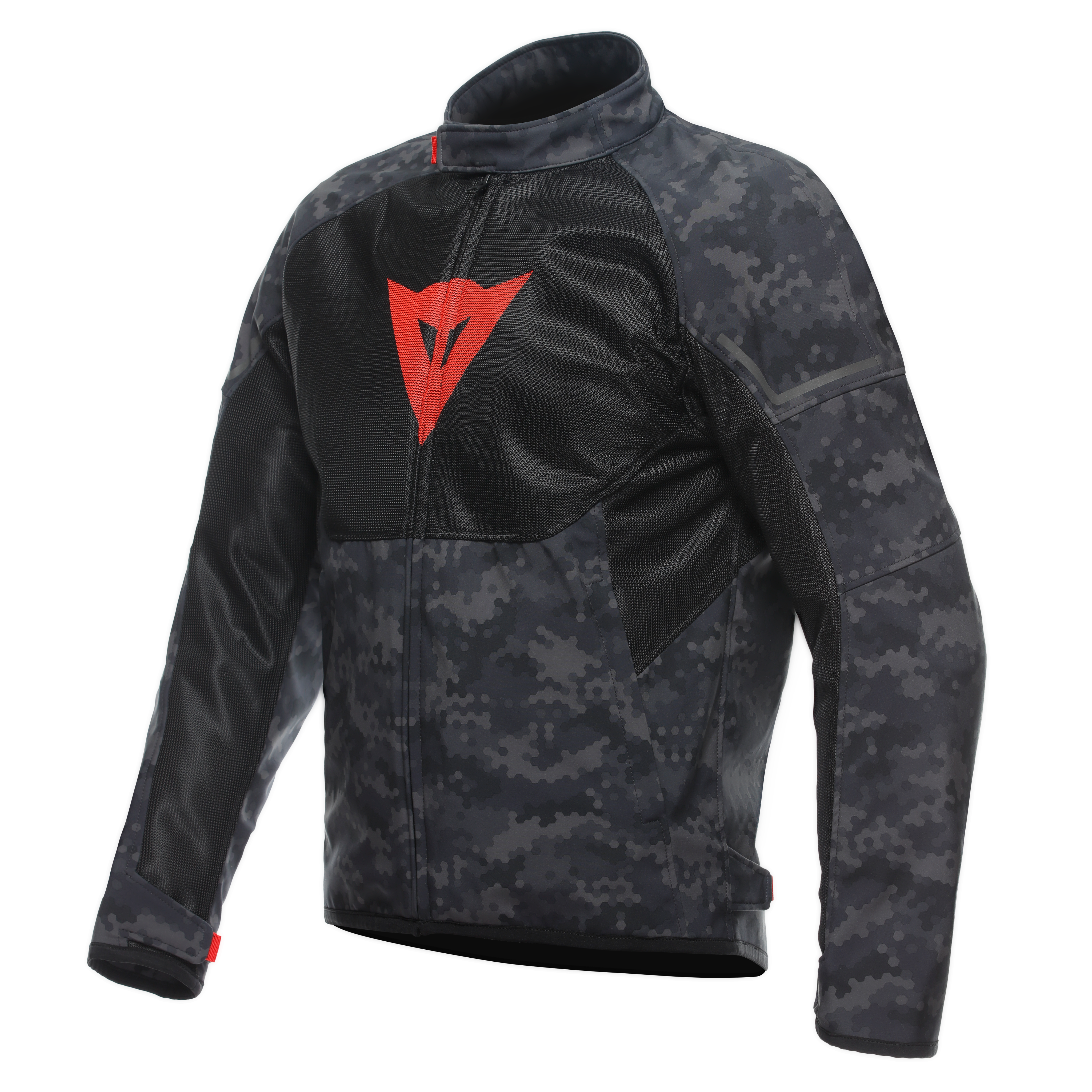 IGNITE AIR TEX - MEN'S SUMMER MOTORCYCLE JACKET IN FABRIC - CAMO-GRAY/BLACK/FLUO-RED - 1