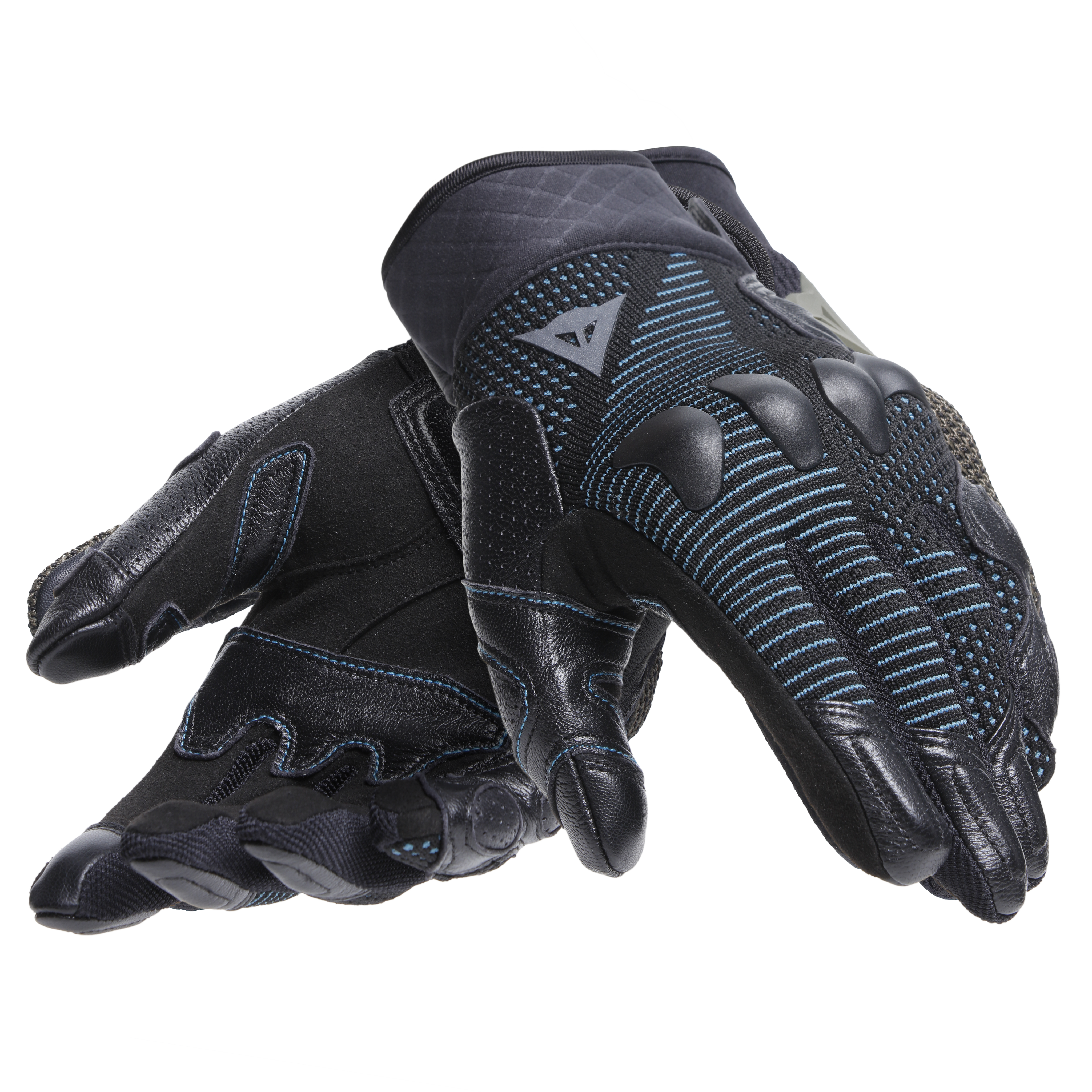 UNRULY ERGO-TEK - WOMEN'S MOTORCYCLE TEXTILE GLOVES - BLACK/OCEAN-DEPTHS - 5